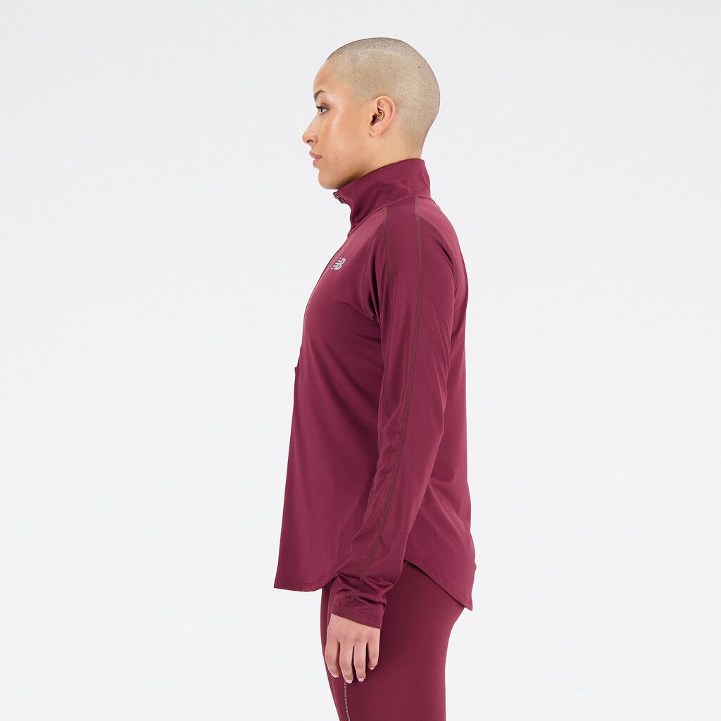 Maillot à manches longues Accelerate Half Zip burgundy