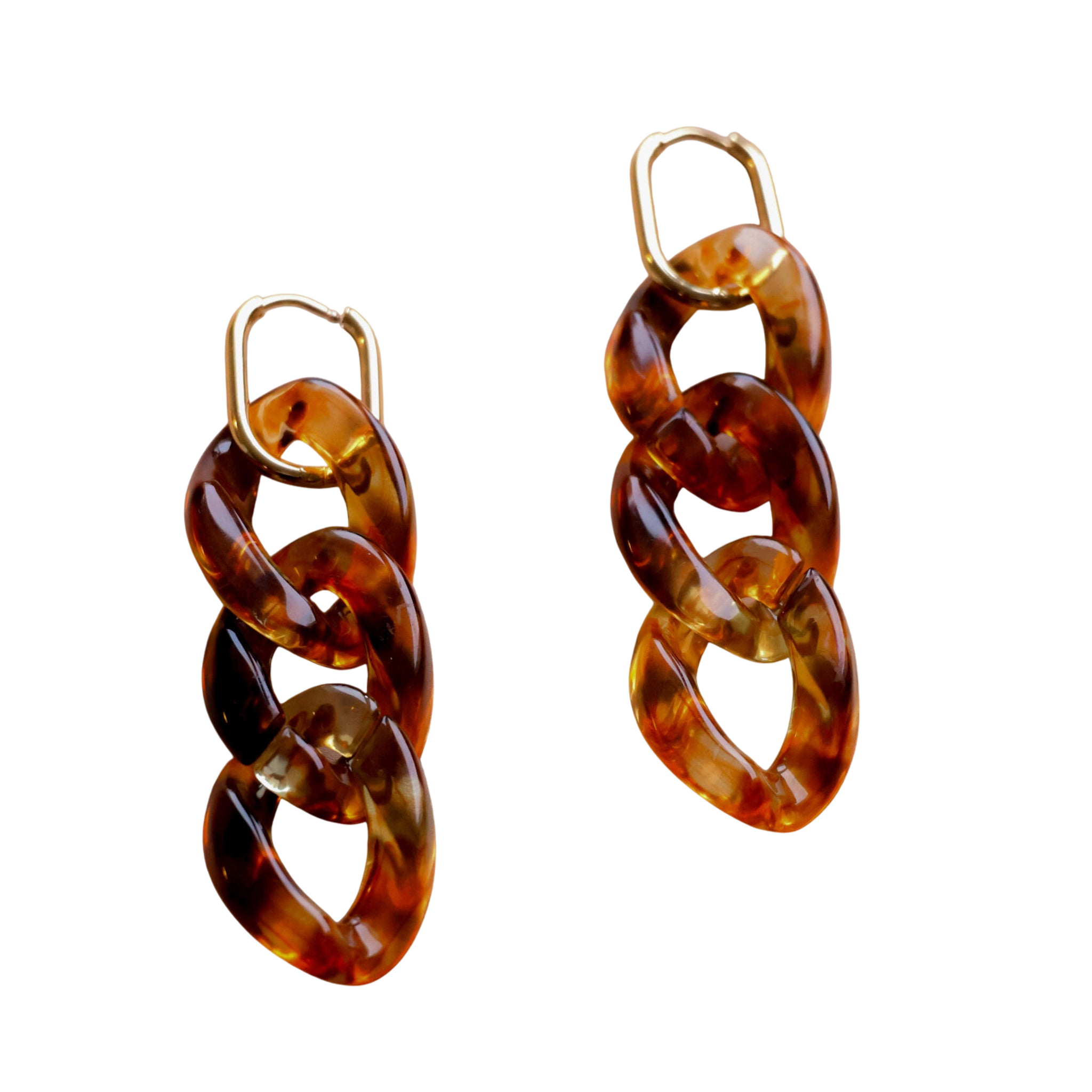 Ohrstecker Creol Amber long