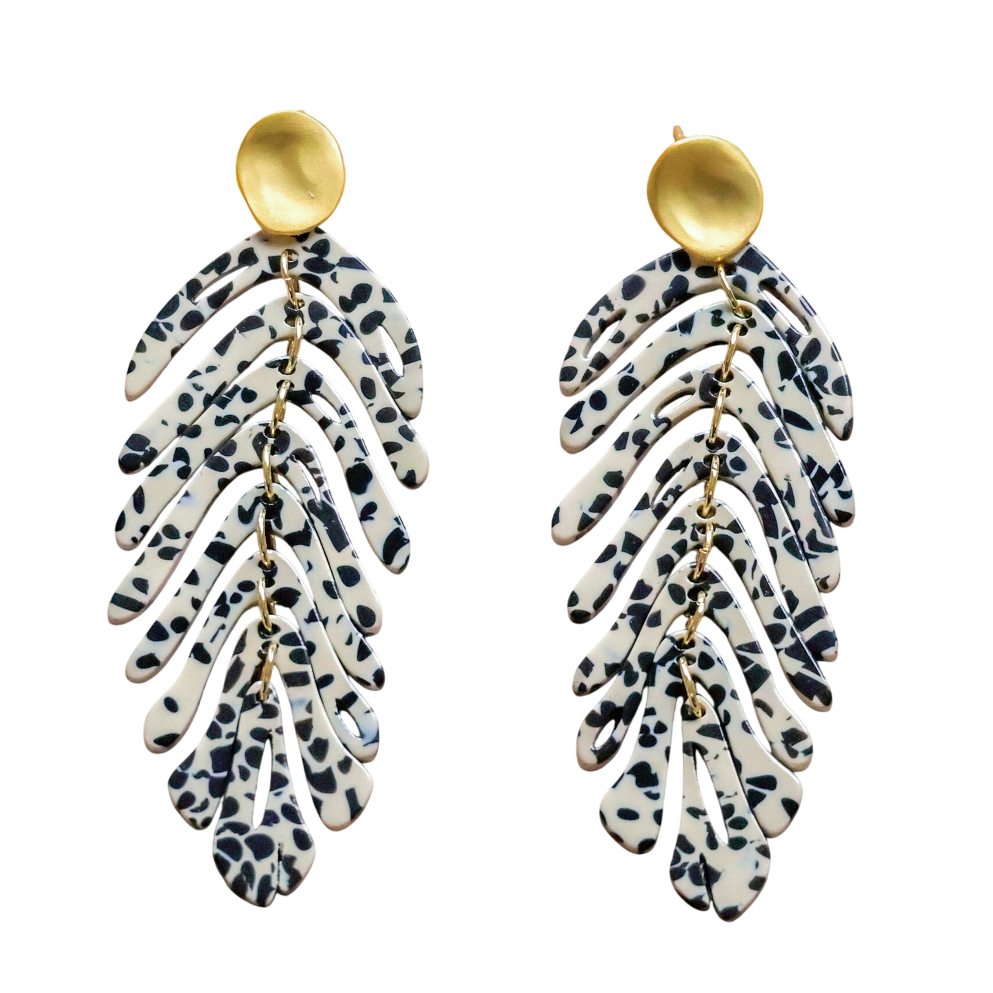 Ohrstecker Leaf Zebra