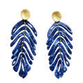 Boucles d'oreilles Leaf blue