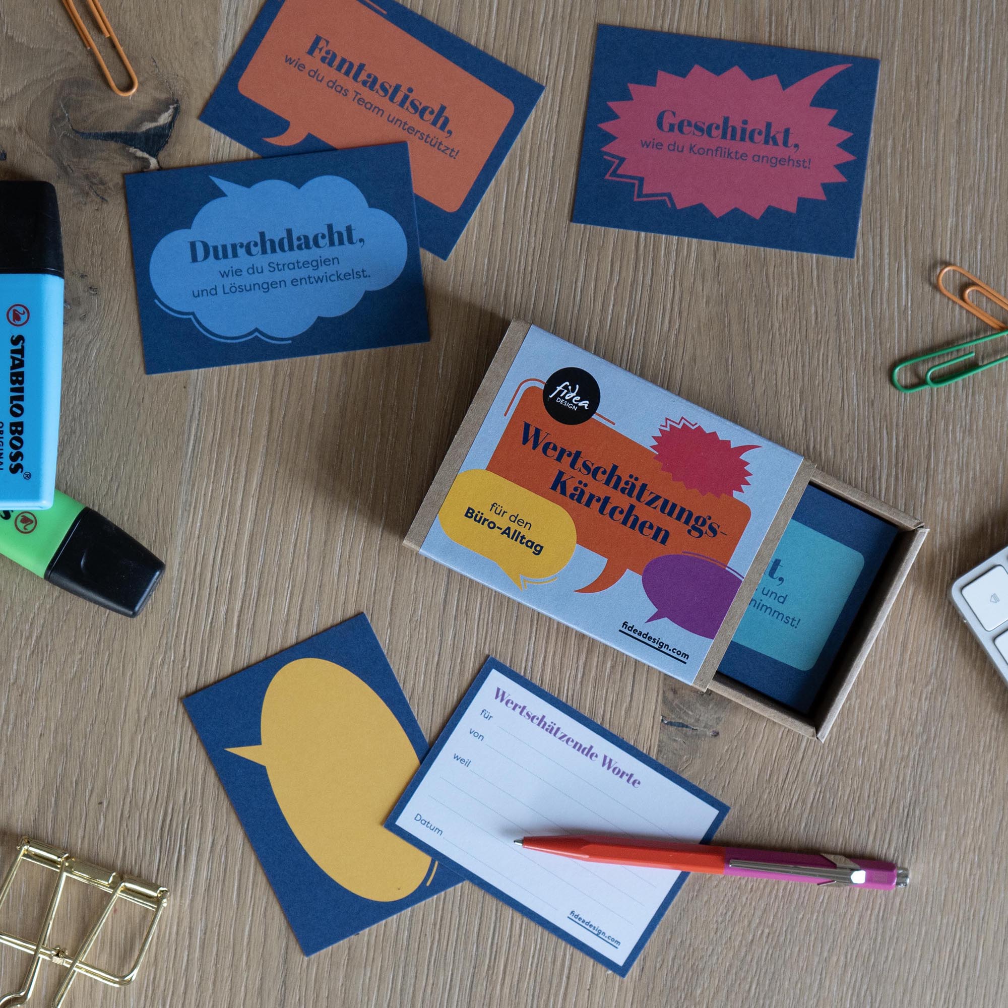 Cartes d'appréciation - Travail