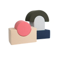 Jeu de briques souples Circus Sand / Pink / Berry / Sky / Midnight