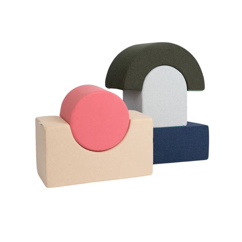 Soft building block set Circus Sand / Pink / Berry / Sky / Midnight