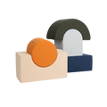 Jeu de briques souples Circus Sand / Tangerine / Berry / Sky / Midnight
