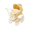Doll's pram Adaline Flower Lemon yellow