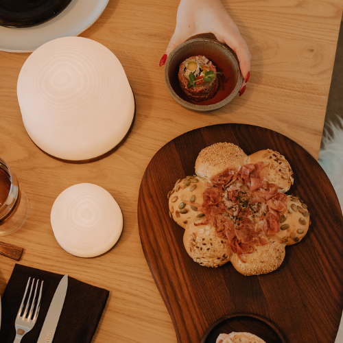 Serviertablett Fondant Eichenholz 40 cm