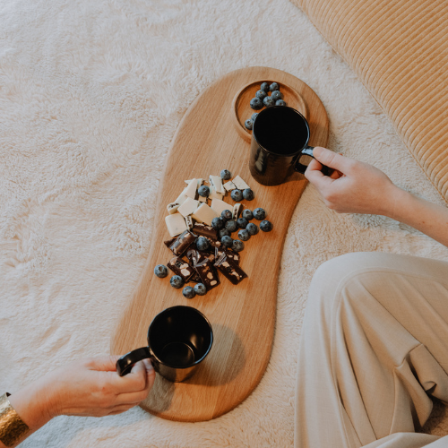 Apéro-Serviertablett Fondant Eichenholz 57 cm