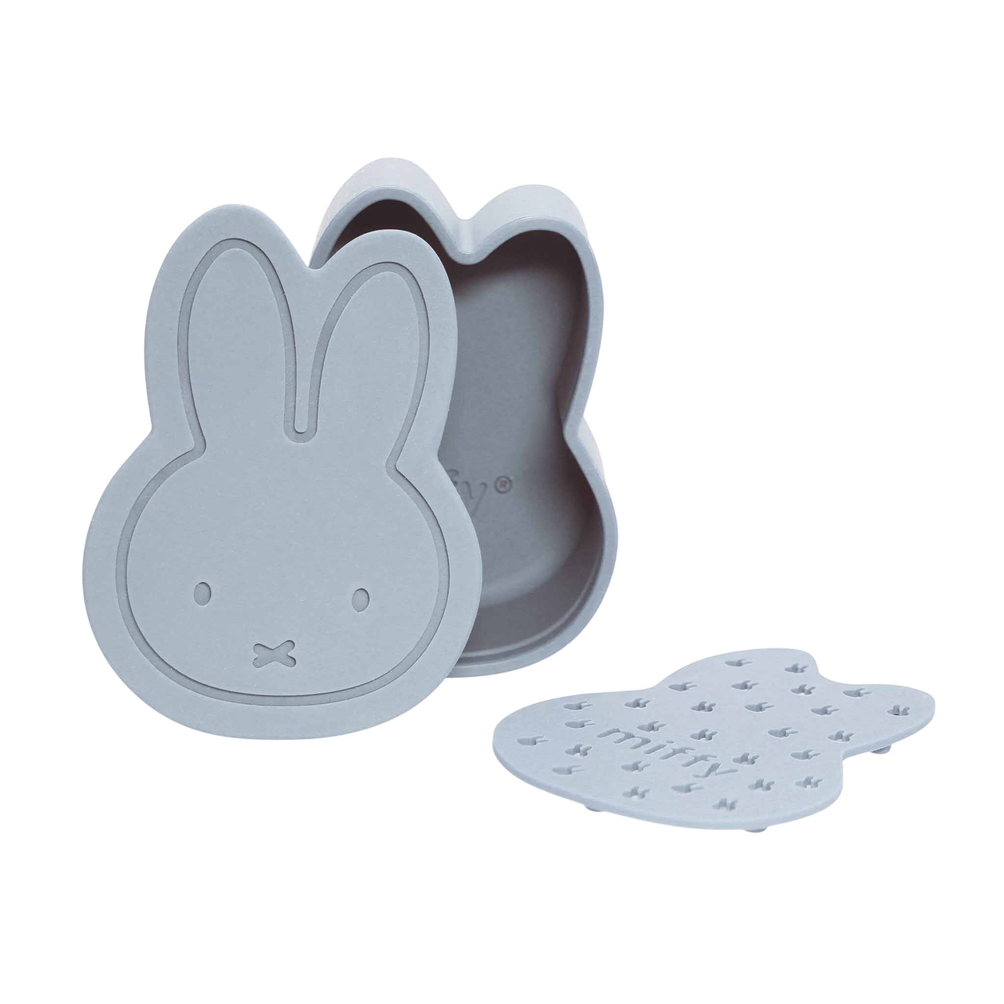 Miffy Care Gift Box Silicone soap box + soap Silver Blue
