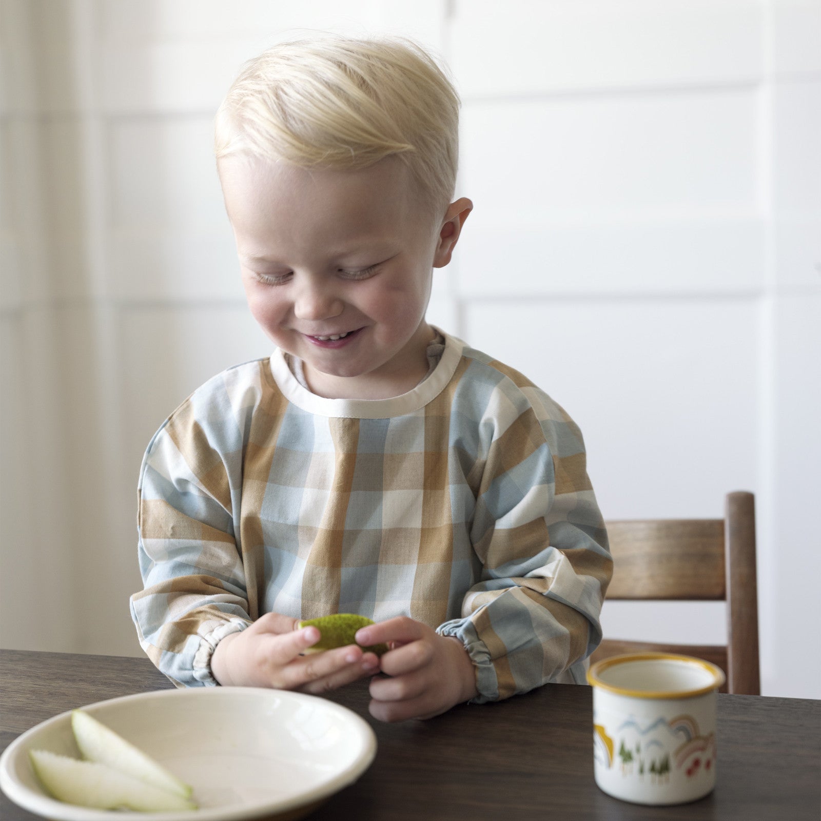 Bastelschürze Cottage Blue Checks