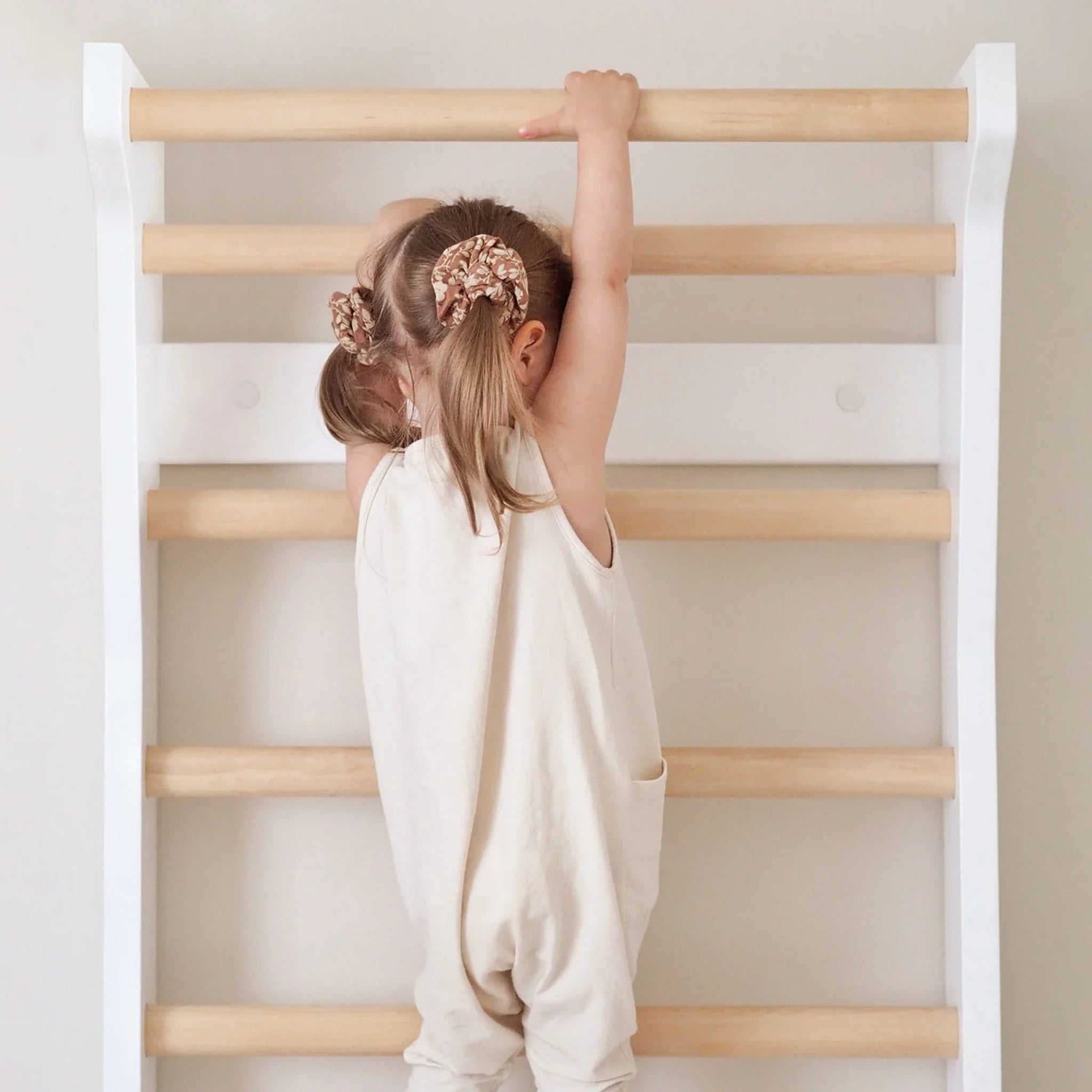 Sprossenwand TAIMI mini Weiss - Birke