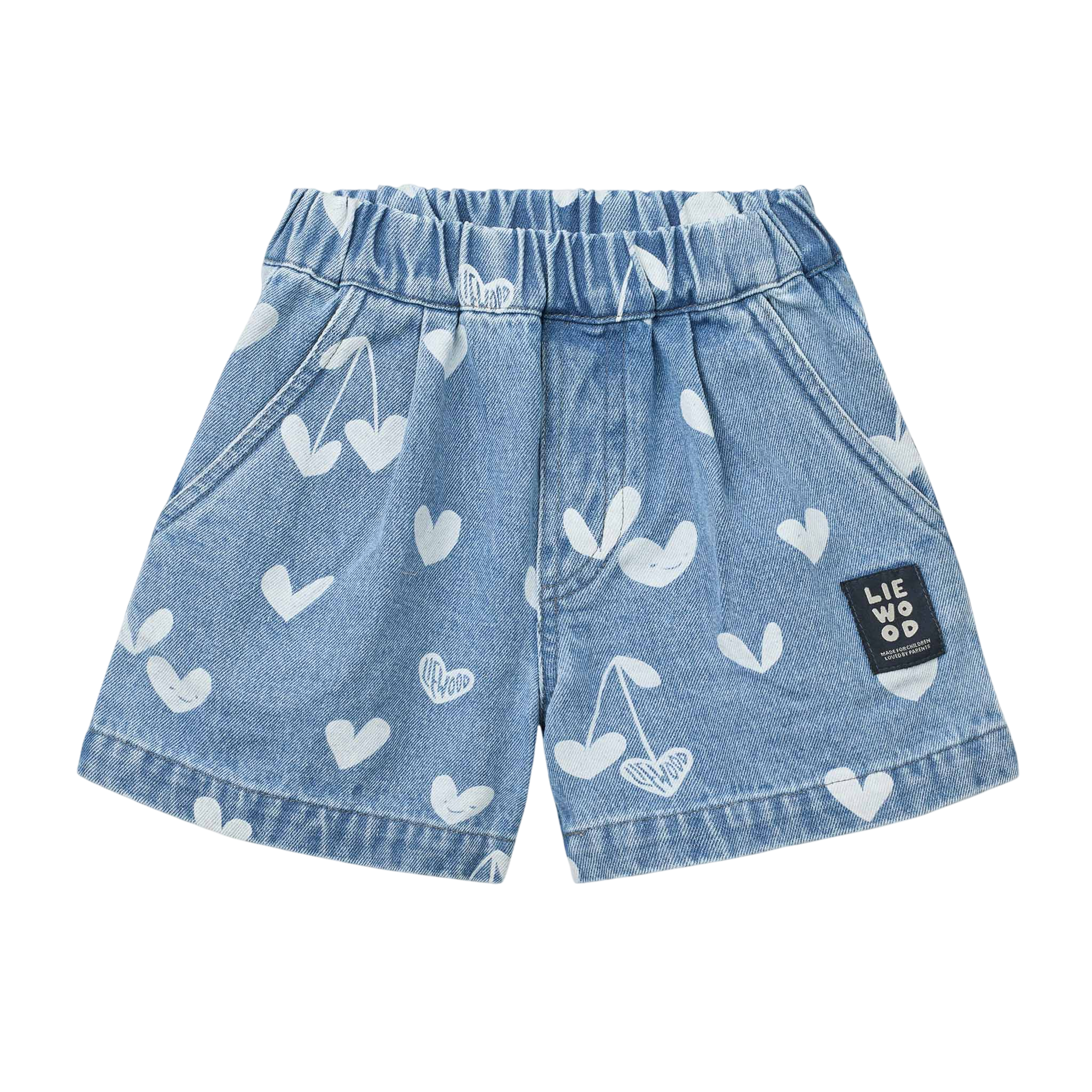 Shorts Borrisa Printed Sweethearts light blue denim