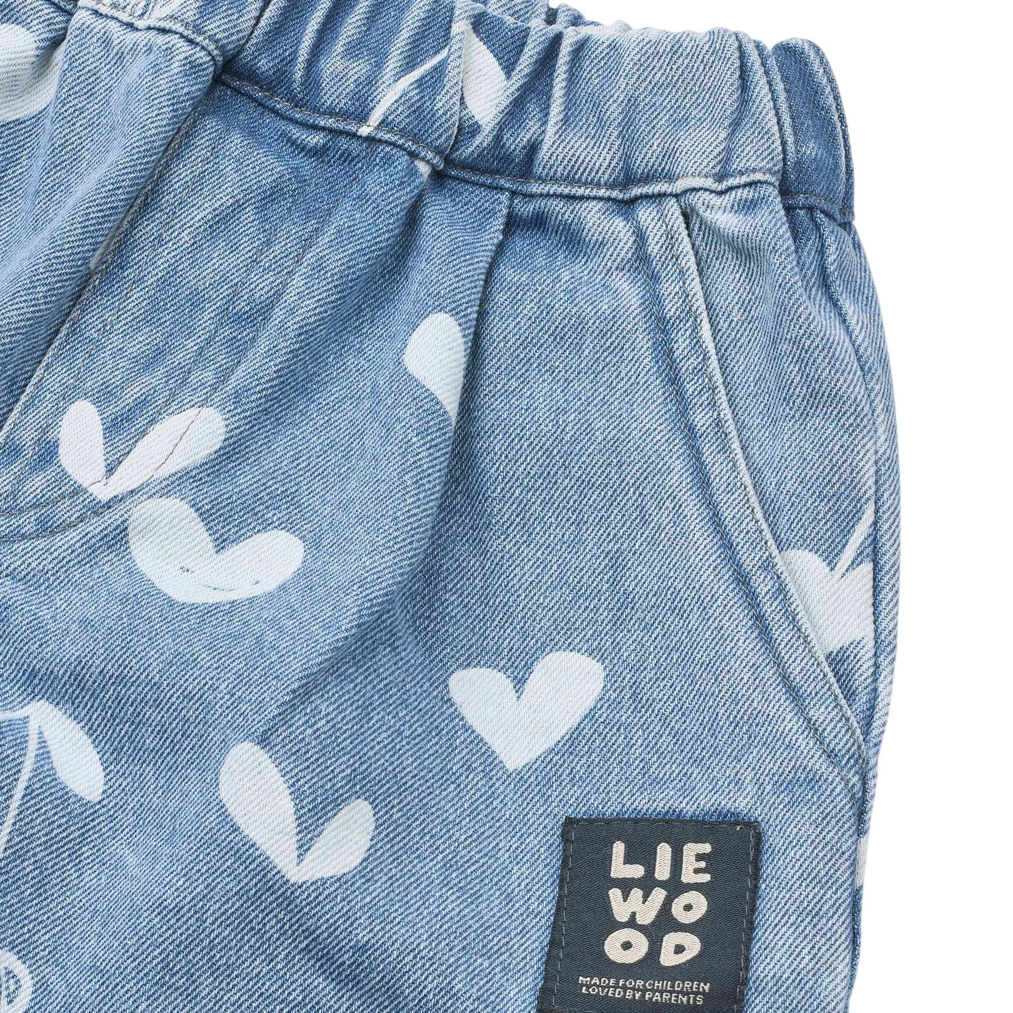 Shorts Borrisa Printed Sweethearts light blue denim