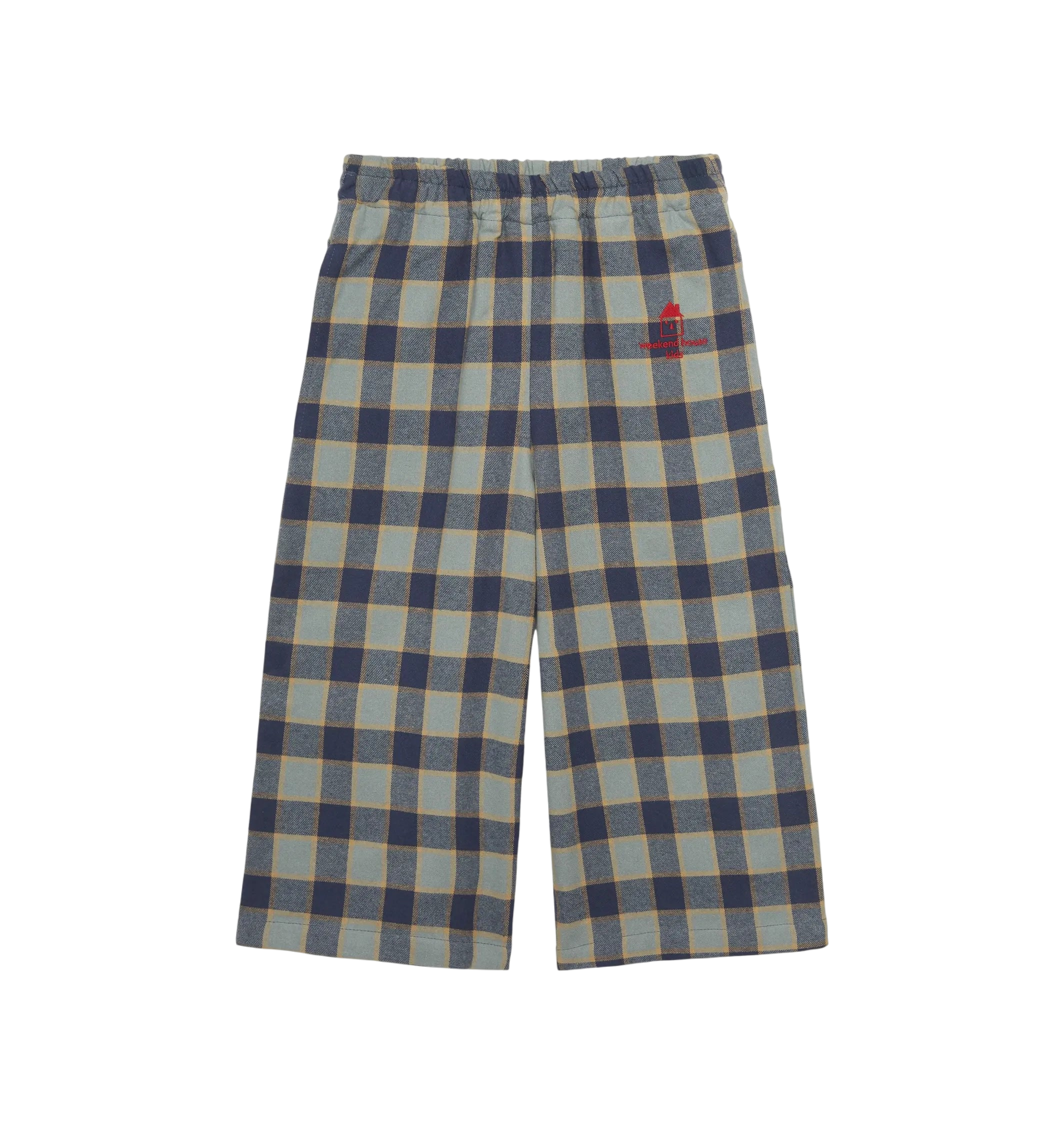 Hose Checkered Blue Flare Indigo