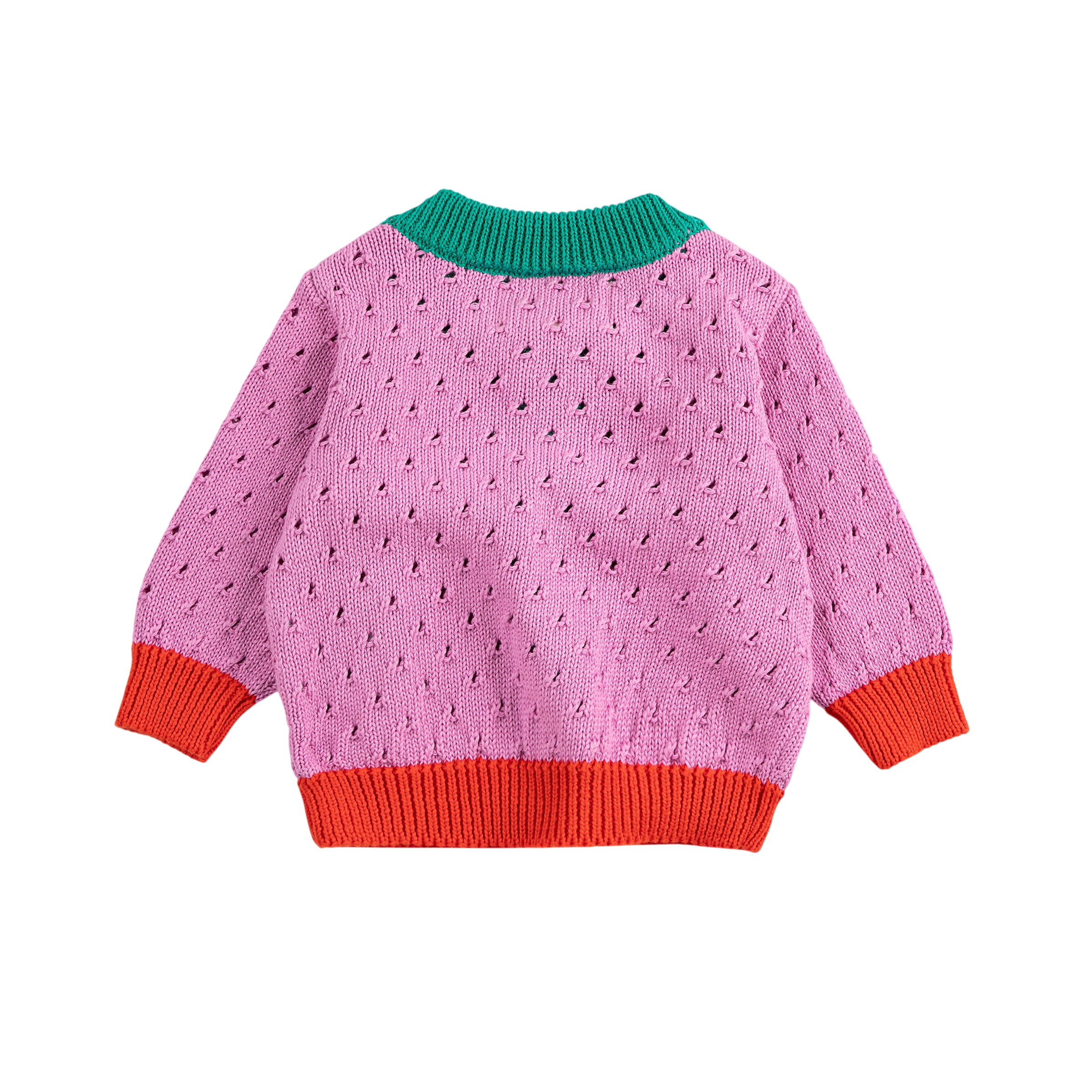 Cardigan bébé Color Block Open Work Multicolor