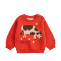 Baby sweater Farm Adventure Red