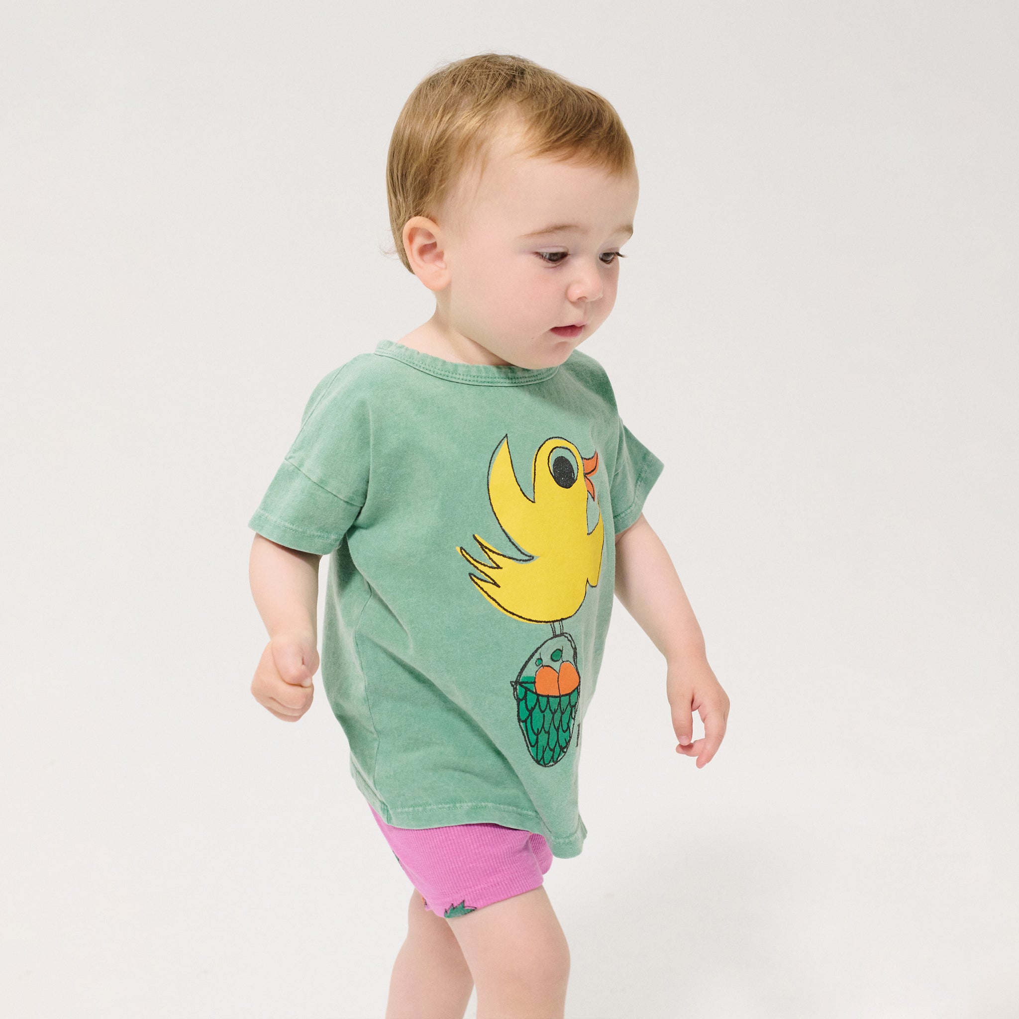 Baby T-Shirt Flying Oranges Green