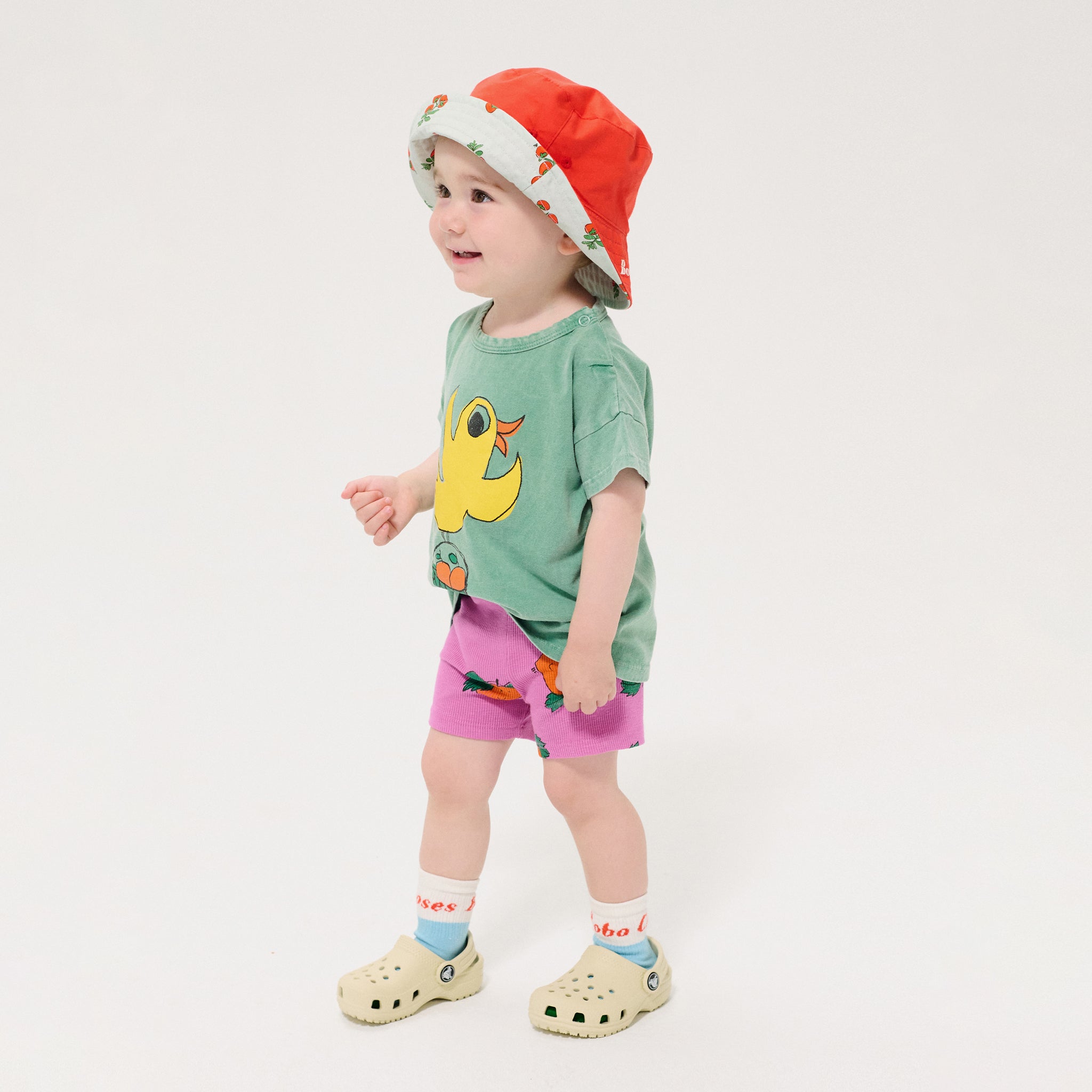 Baby T-Shirt Flying Oranges Green