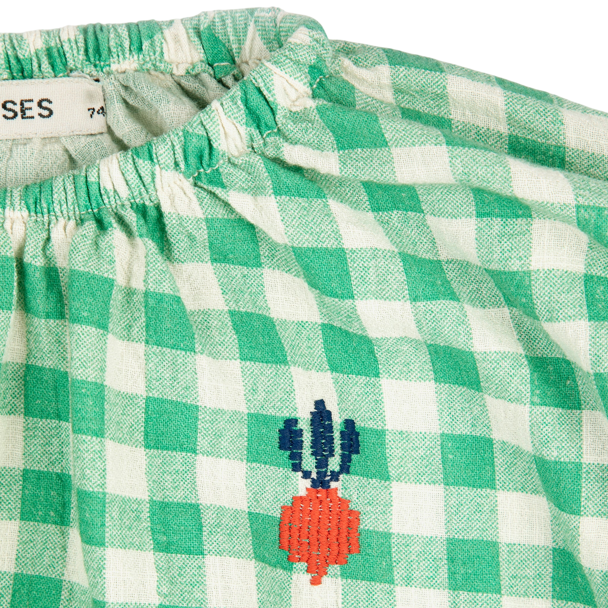 Baby Bluse Pixel Sugar Beet Green