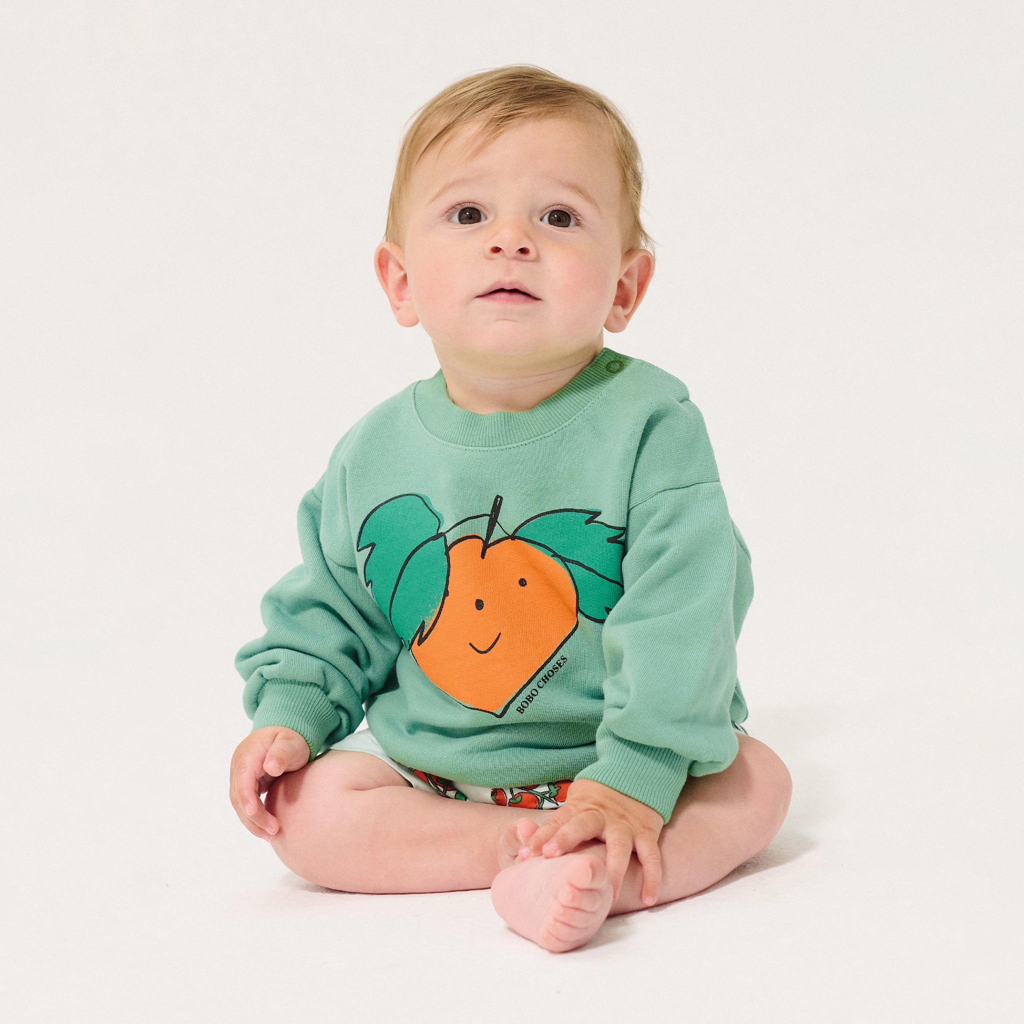 Baby Sweatshirt Tangerine Green