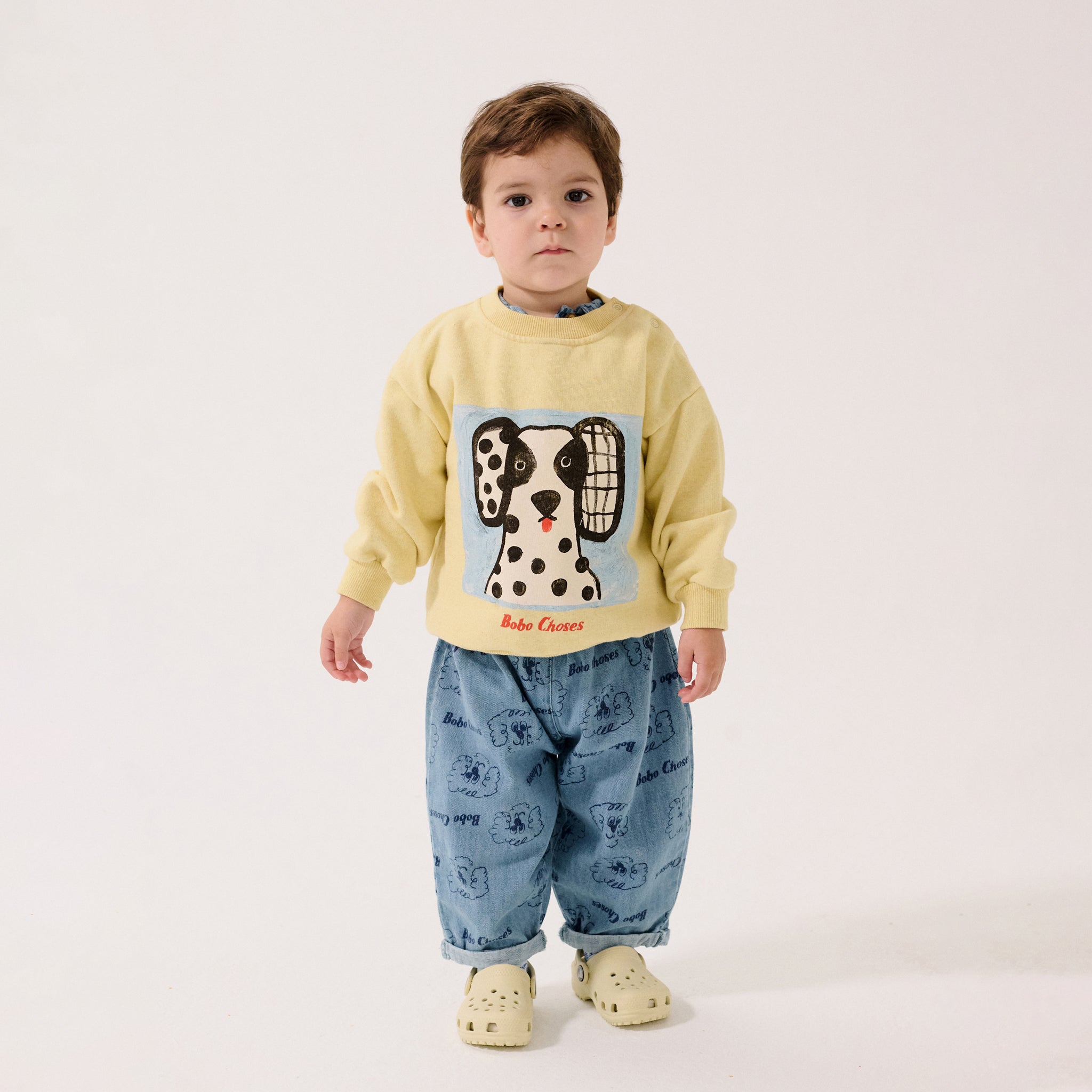 Baby Sweatshirt Van Dog Yellow
