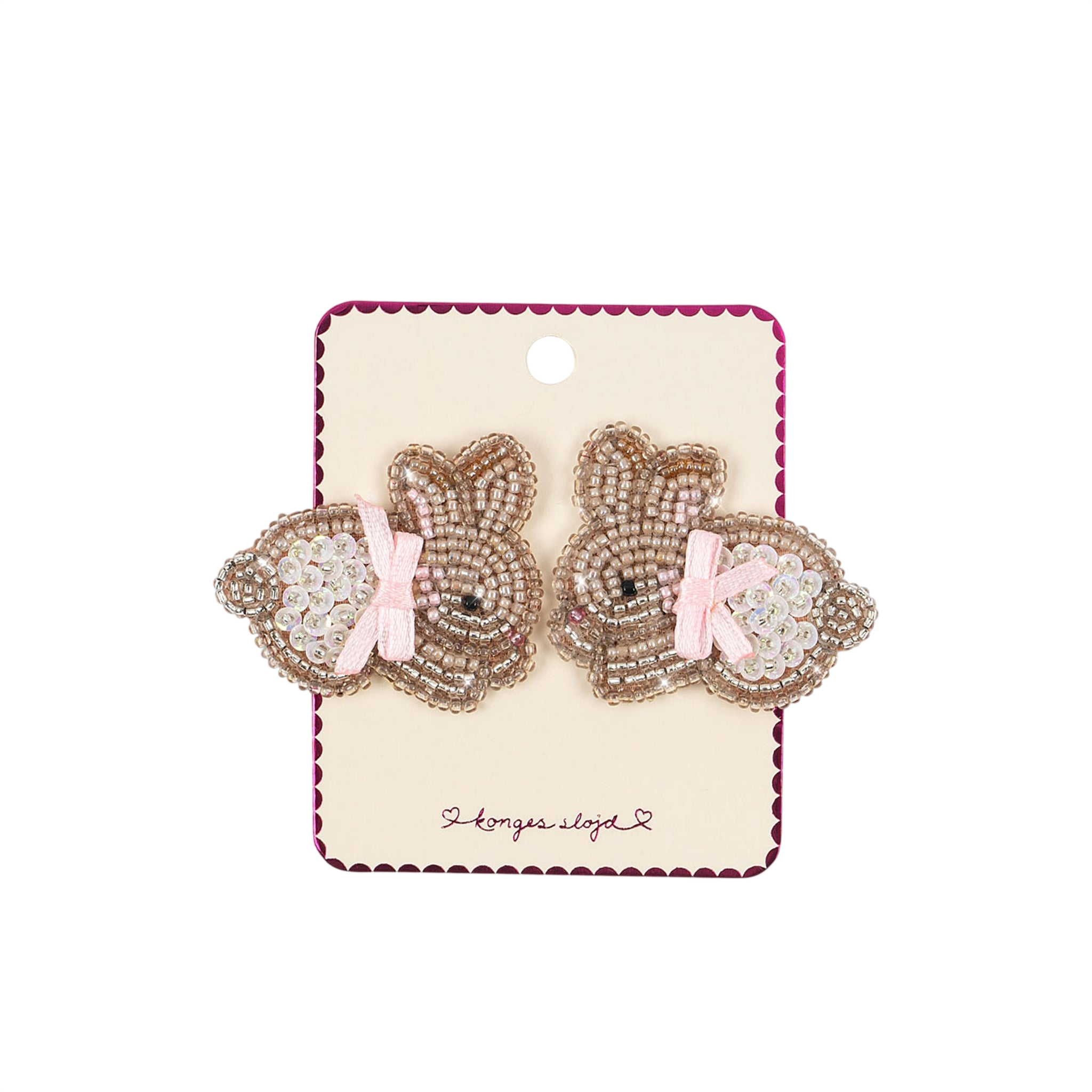 Haarklammern 2er Pack Perlen Häschen Bunny