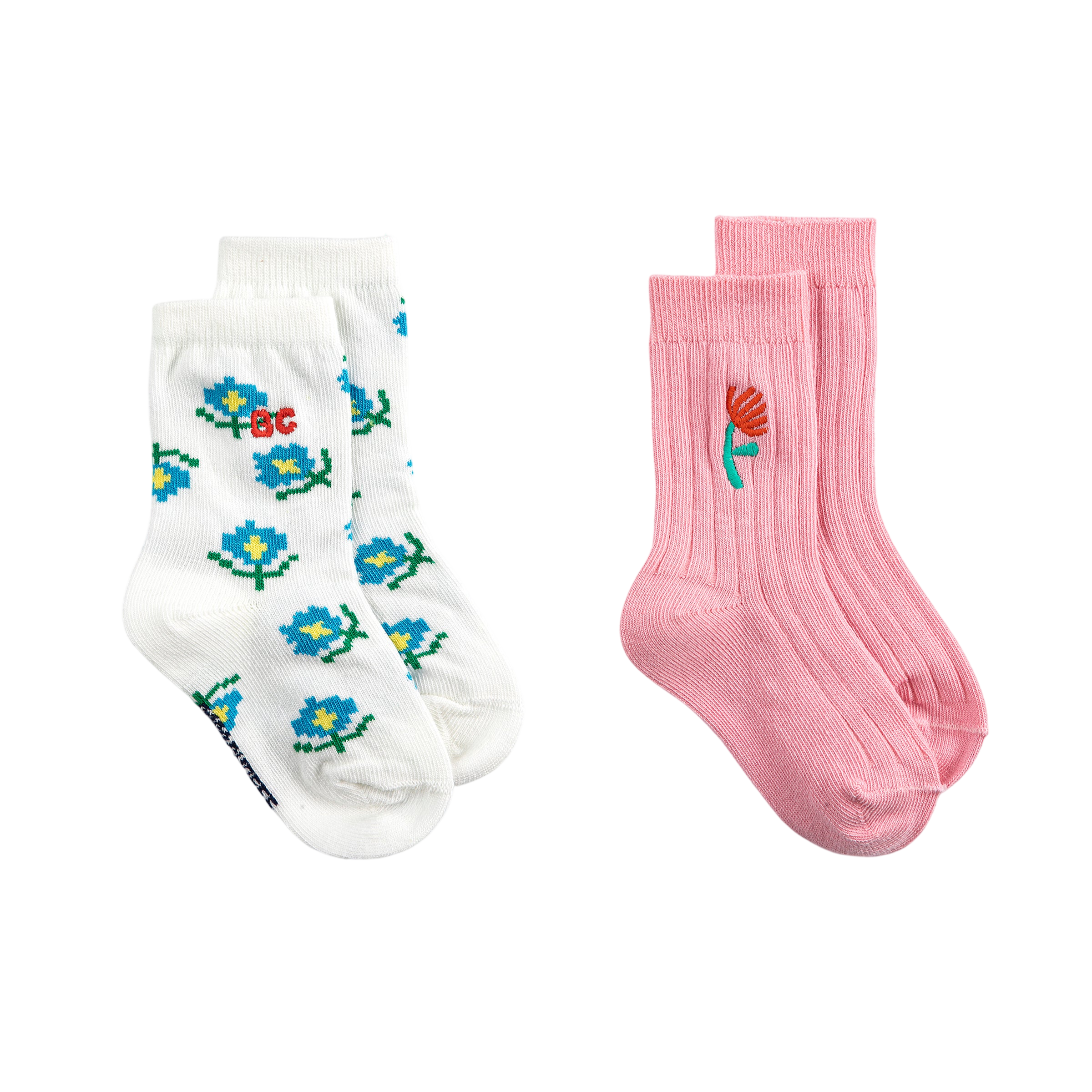 Chaussettes bébé Flower lot de 2 multicolores