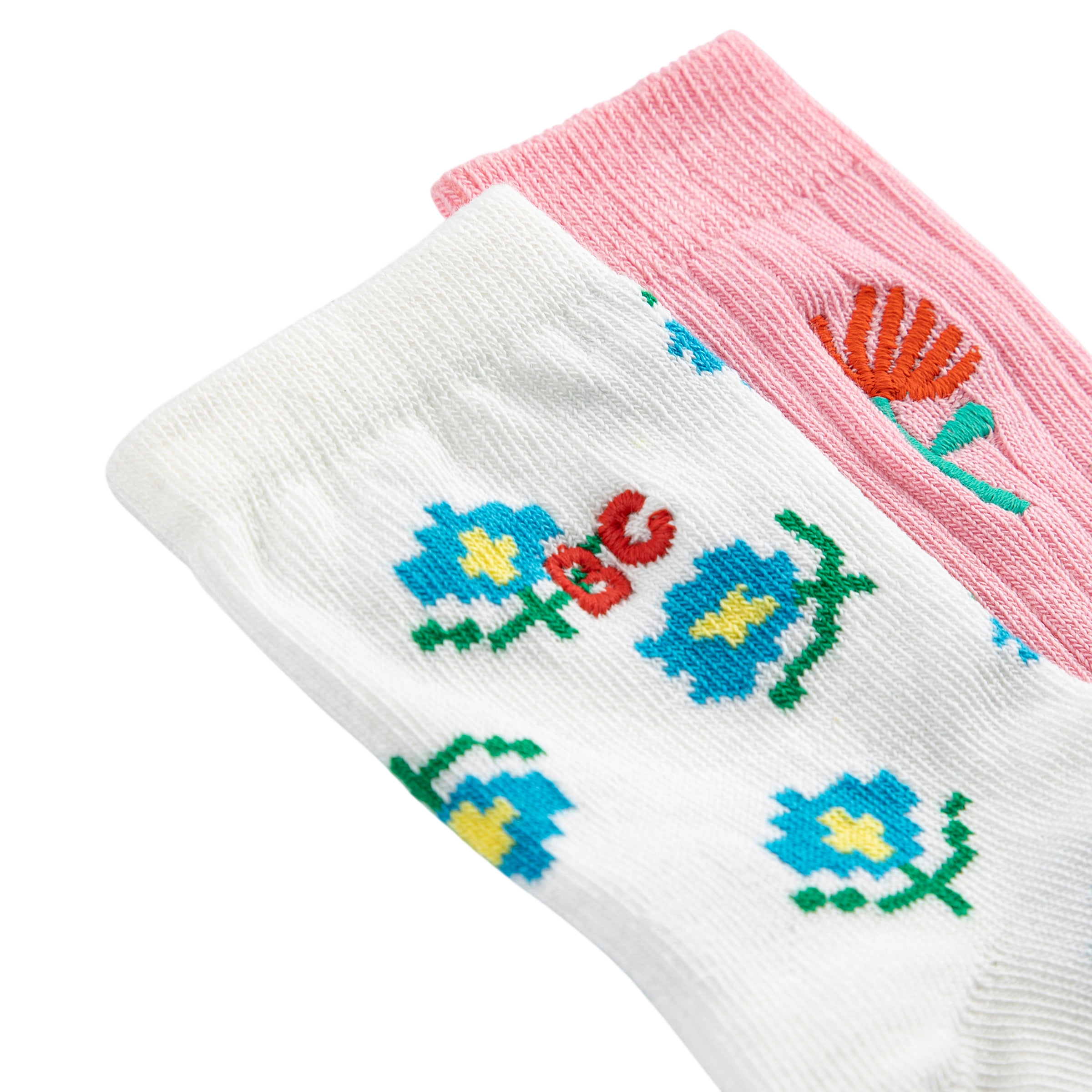 Baby Socken Flower 2er-Set Multicolor