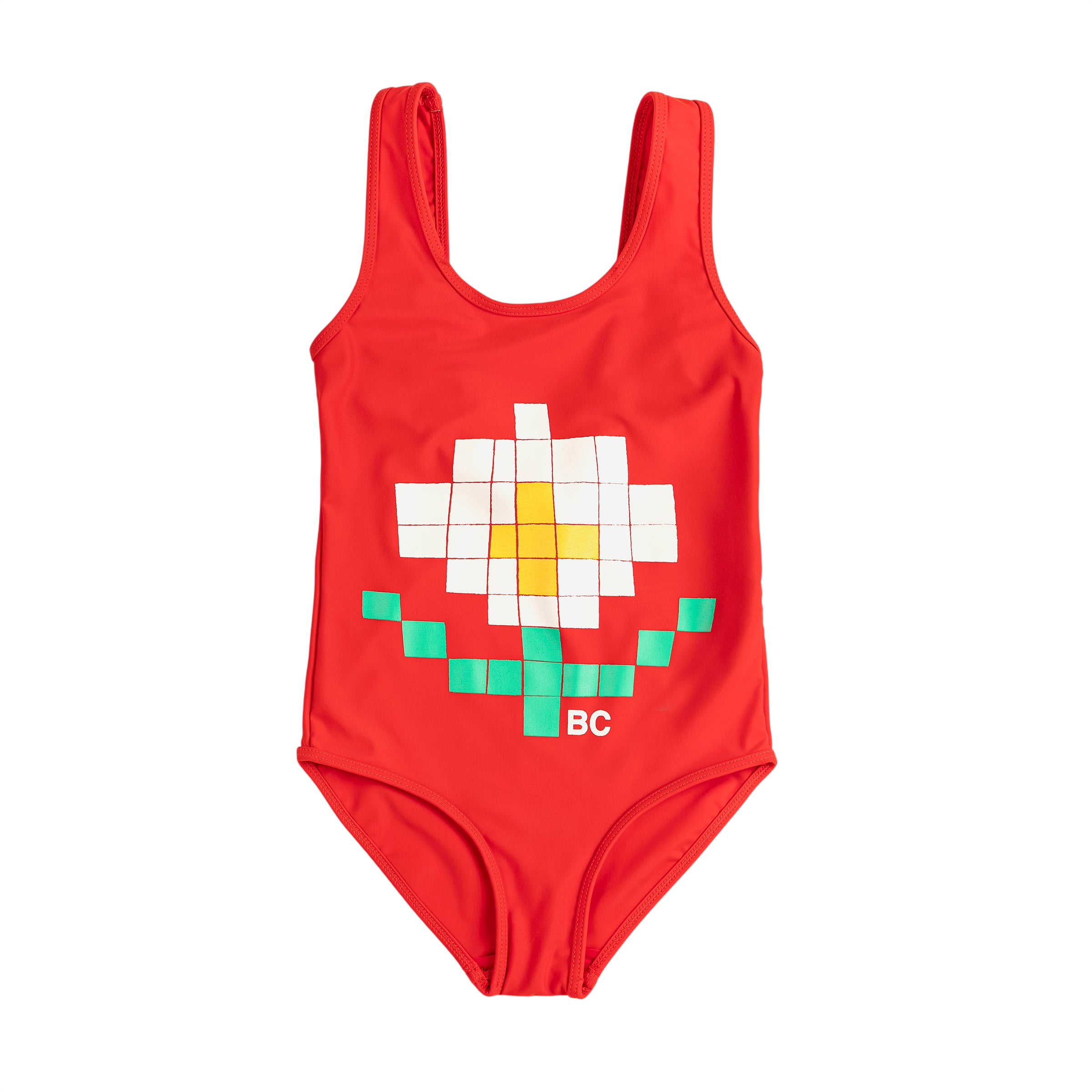 Badeanzug Pixel Daisy Red