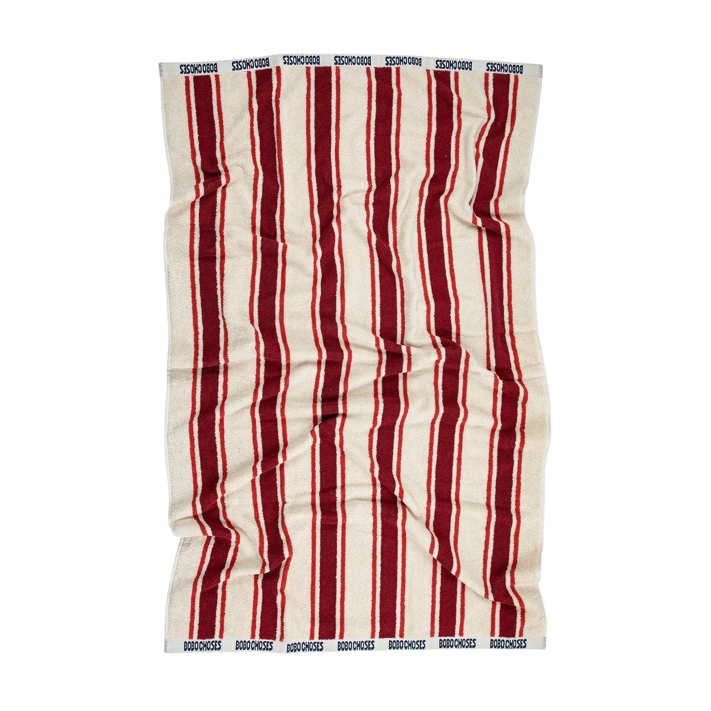 Strandtuch Bobo Choses Striped Red