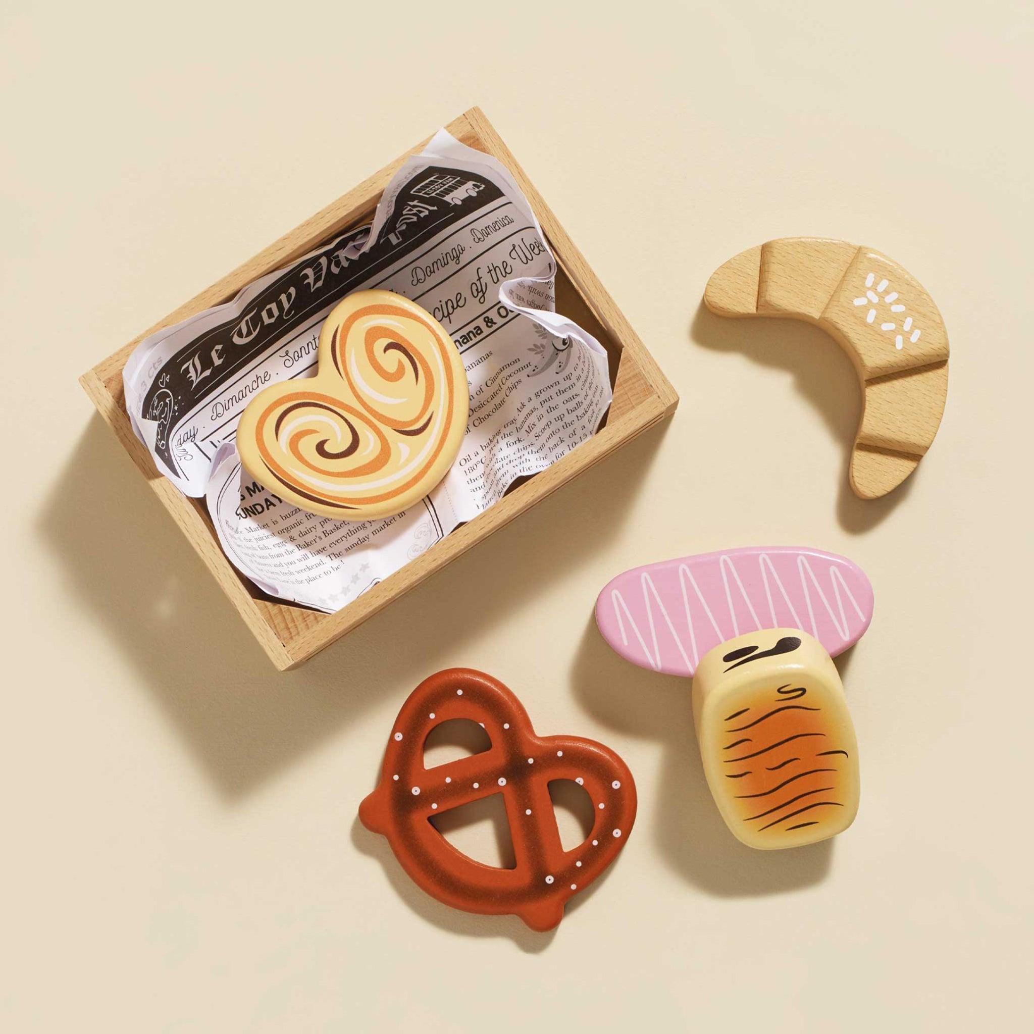 Caisse de produits de boulangerie