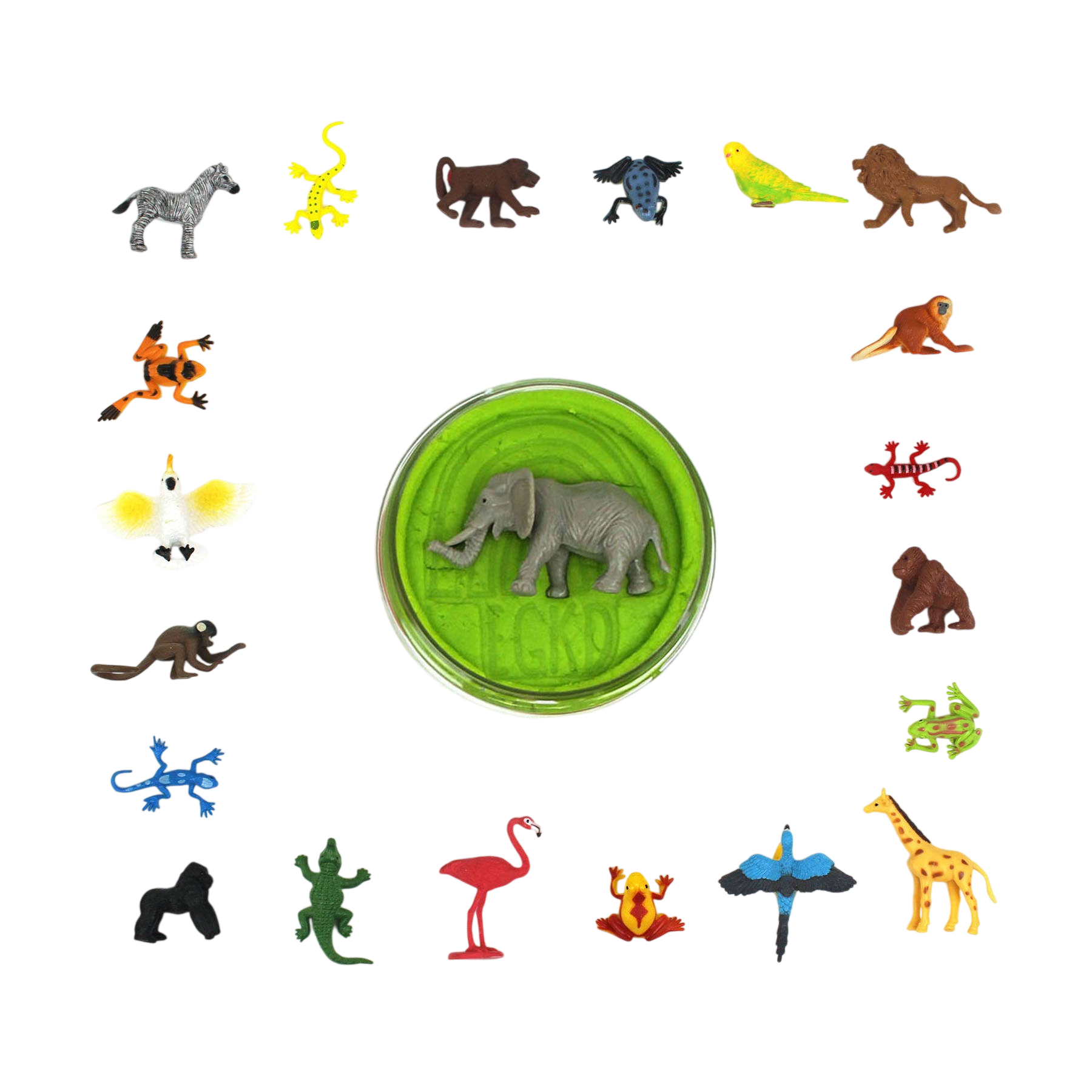 Play dough set wild animals surprise set