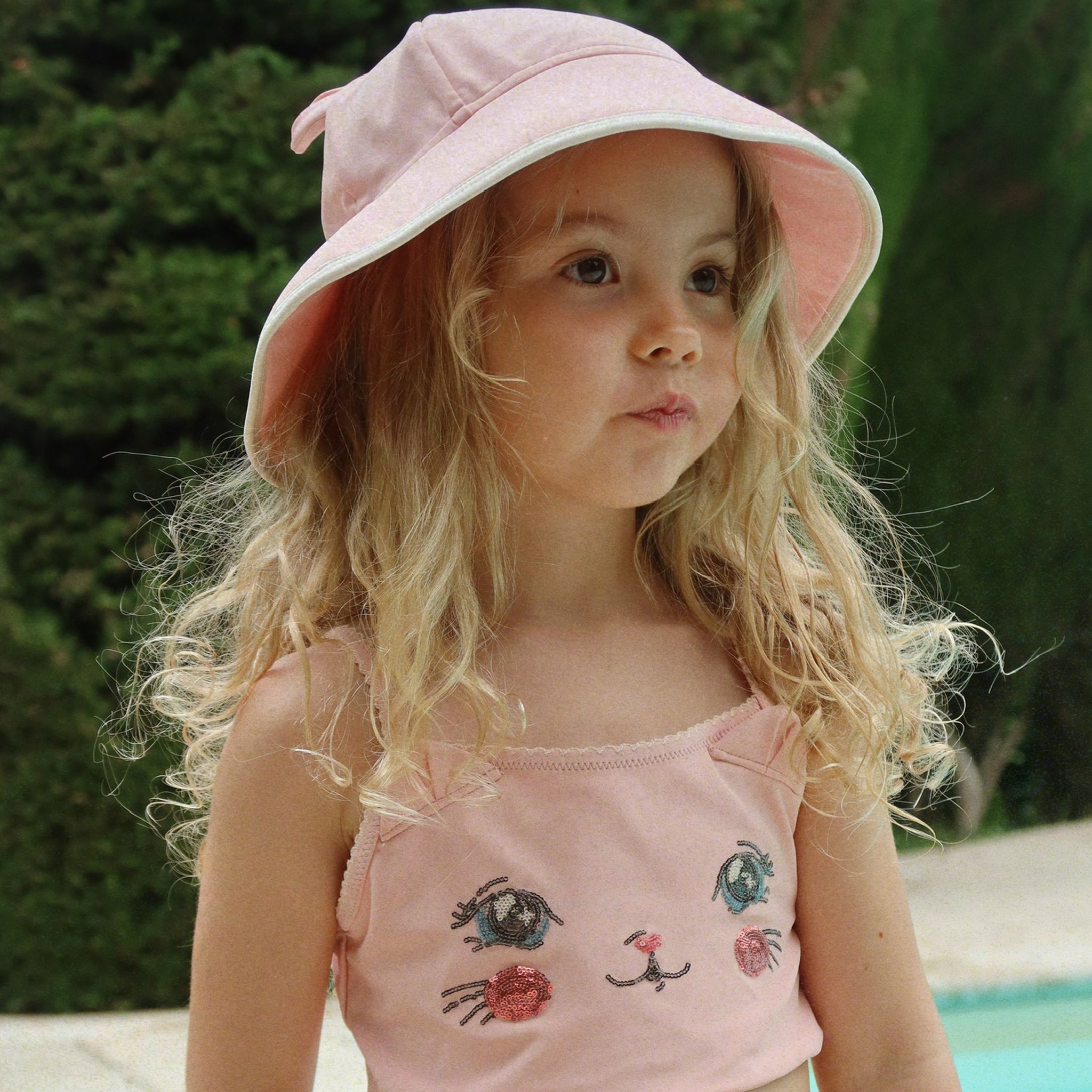 Kitty Powder Pink sun hat