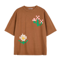 Adult T-Shirt Pixel Flowers