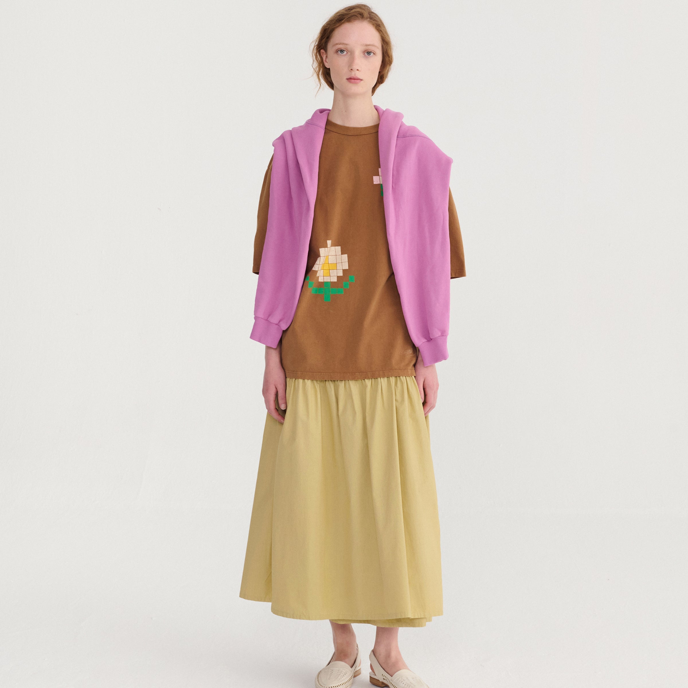 Adult T-Shirt Pixel Flowers