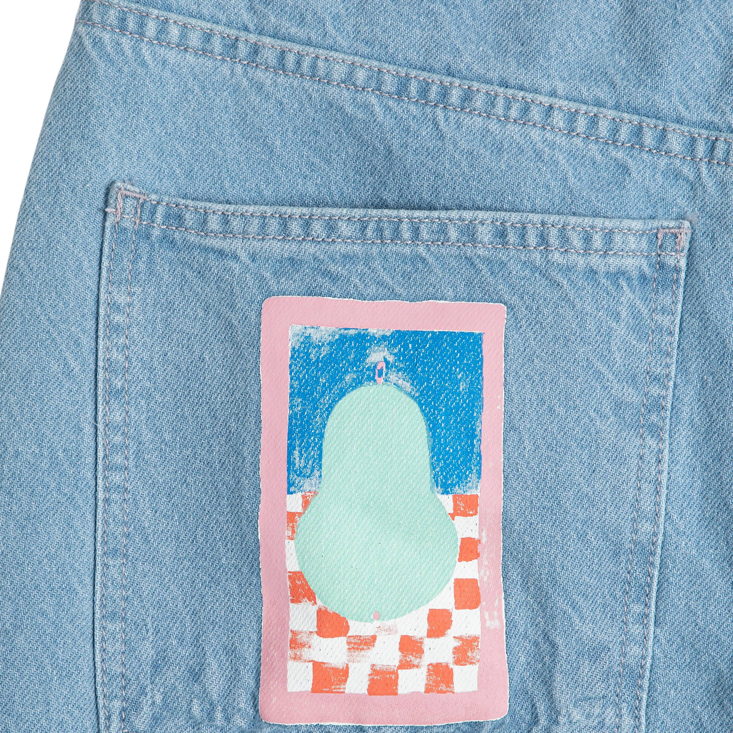Jeans adulte taille haute Simple Pear Bleu clair