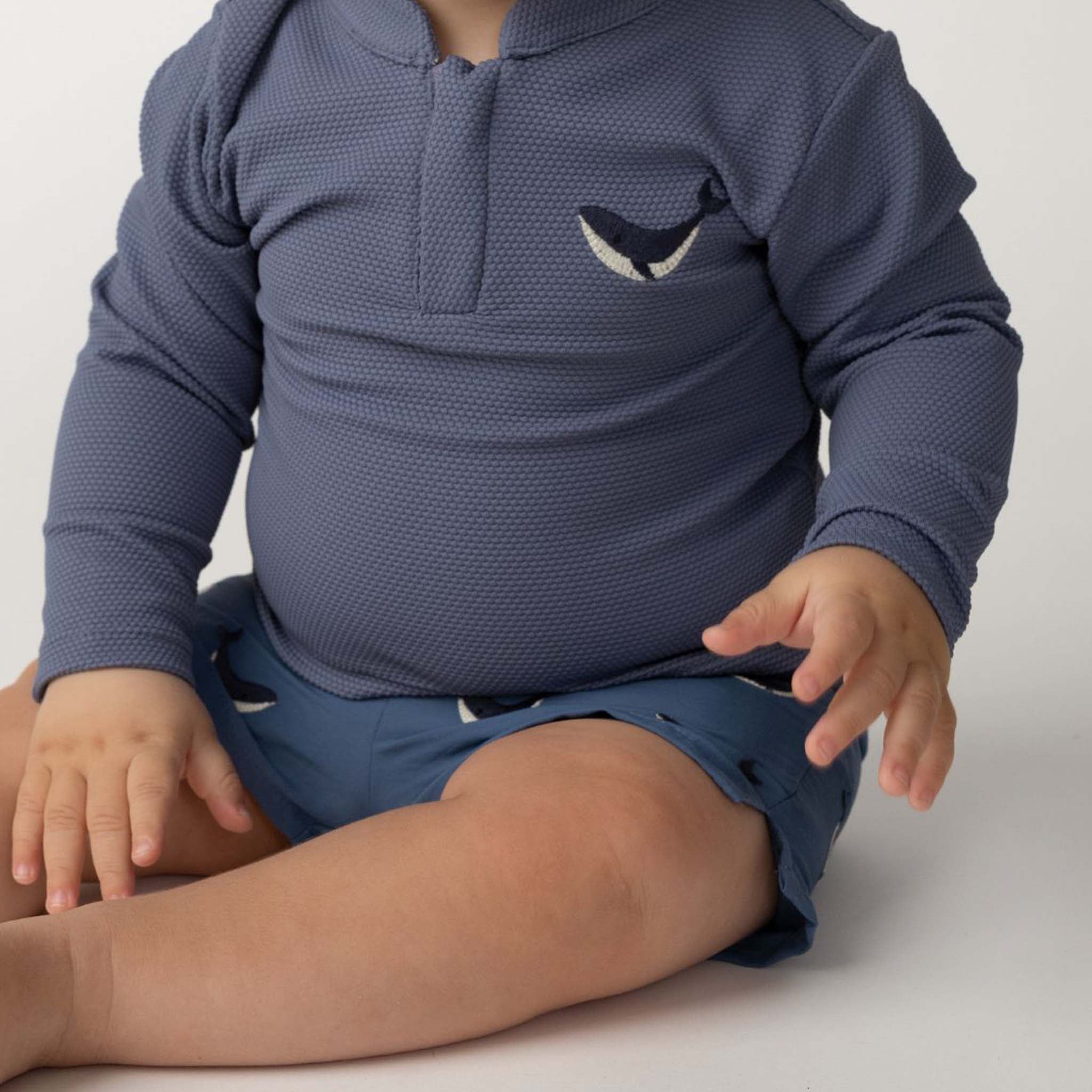 Swim shirt Harvie Whale Royal Blue