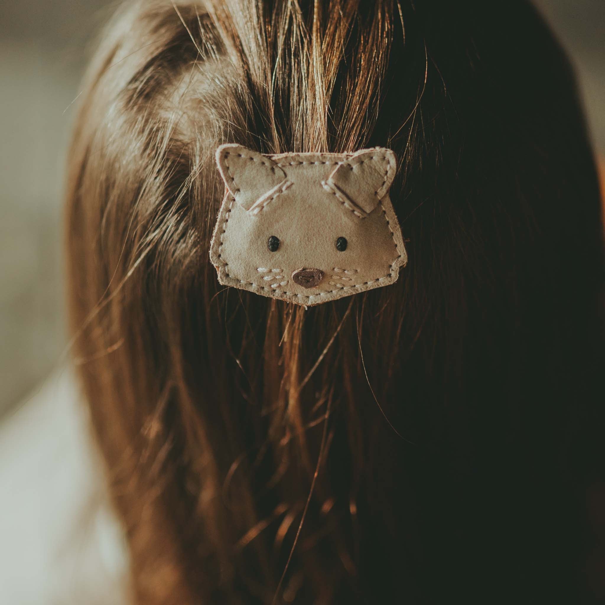 Pince à cheveux Josy Cat Lilac Nubuck