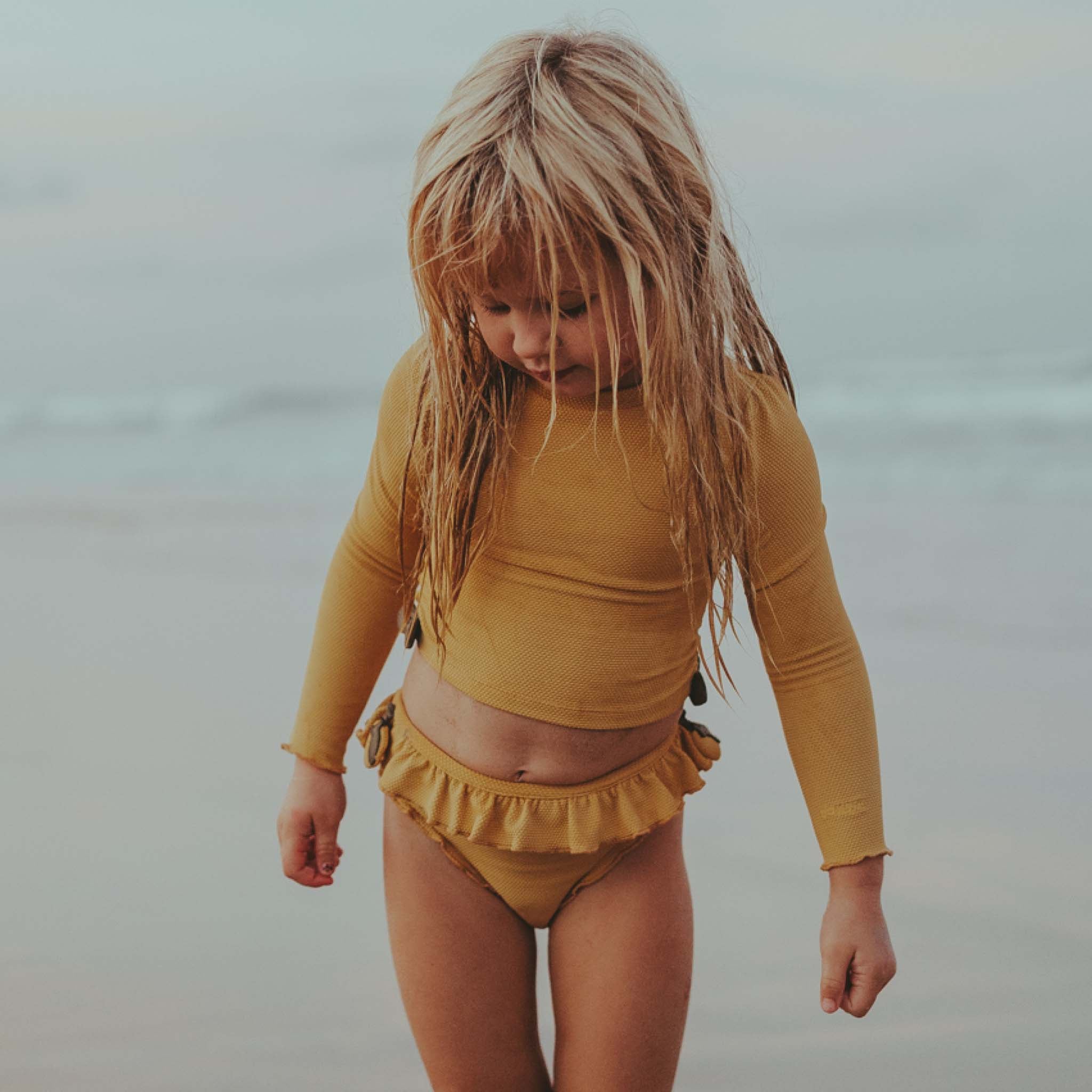 Nia Lemon Soft Honey swim shirt