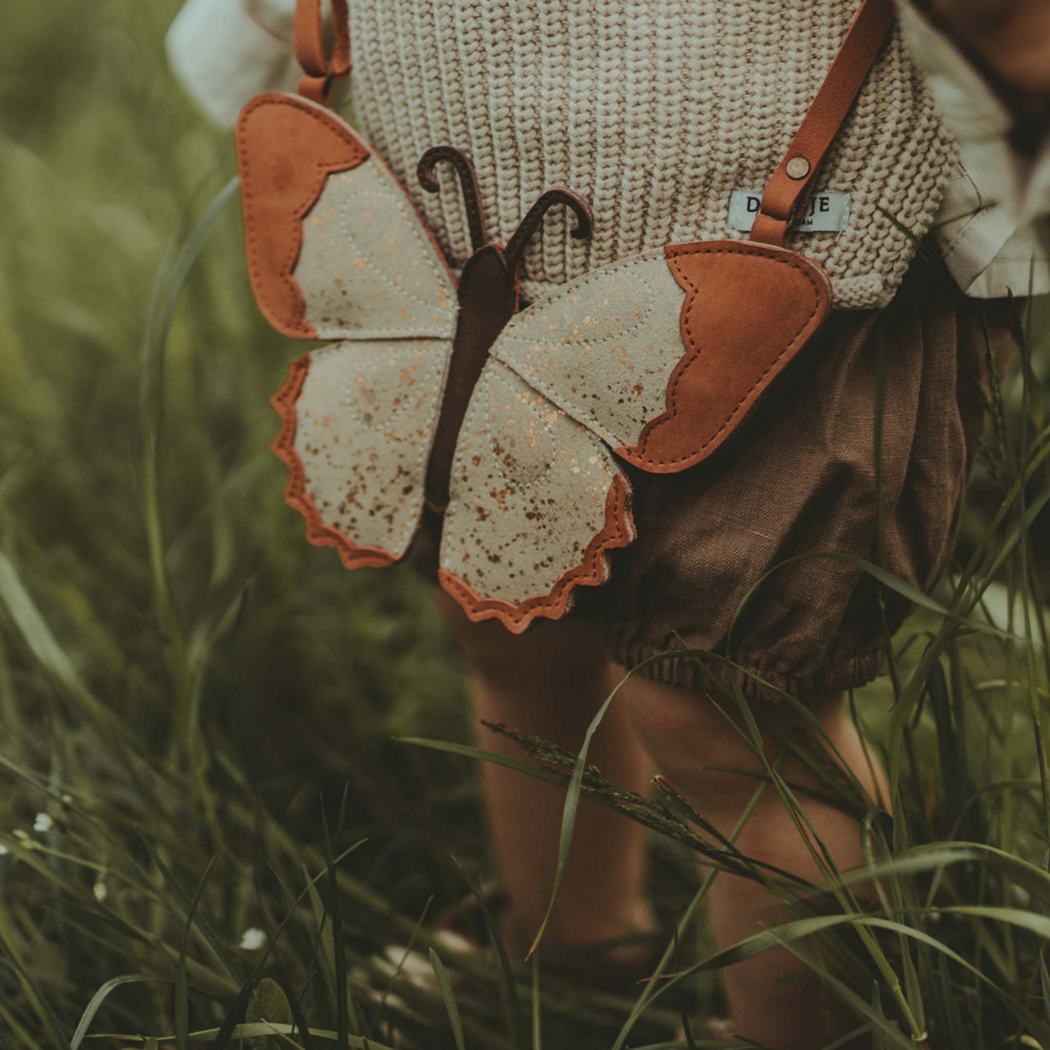 Tasche Toto Papillon Cream Metallic Suede