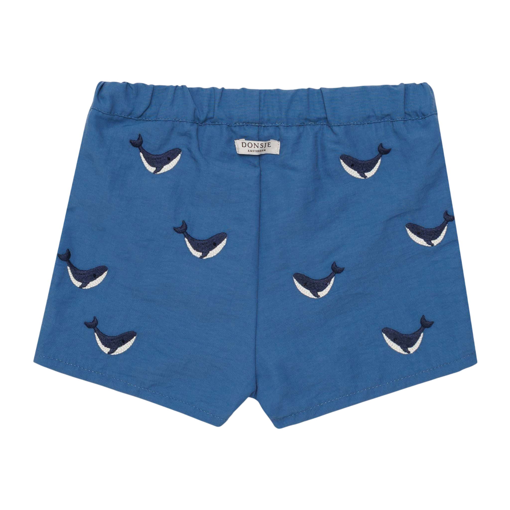 Wangu Whales Royal Blue swim trunks