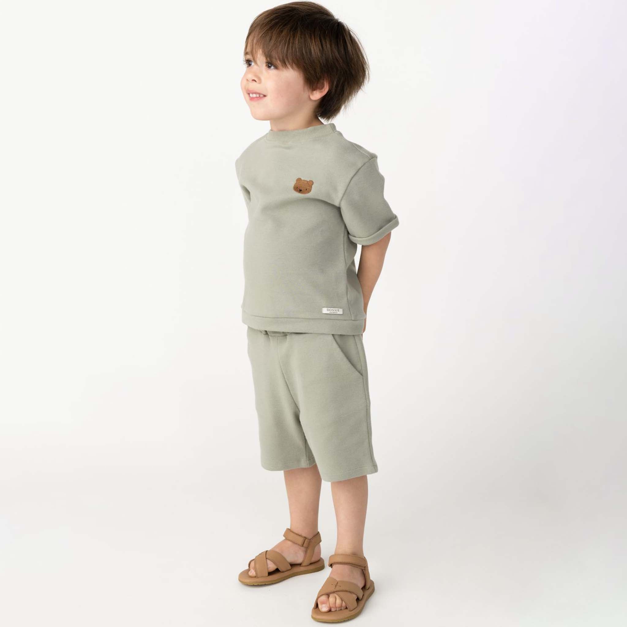 Jarne Bear Dusty Green T-shirt
