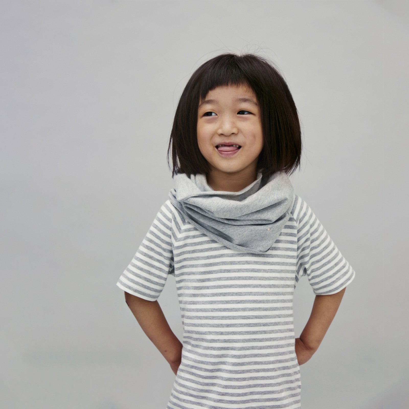 T-Shirt Grey Melange / Off White