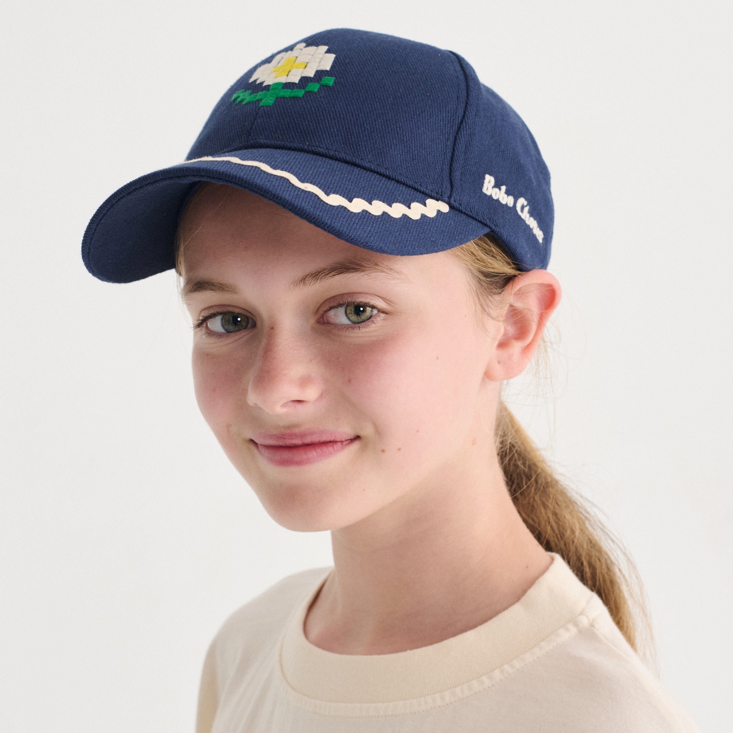 Cap Pixel Daisy Navy Blue