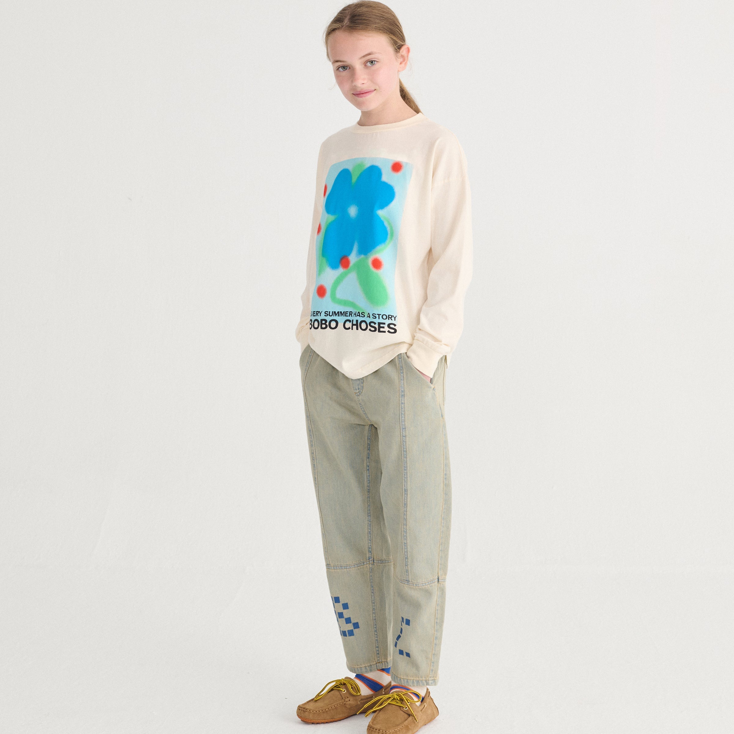 Jeans Square Bobo Choses Bleu de Prusse