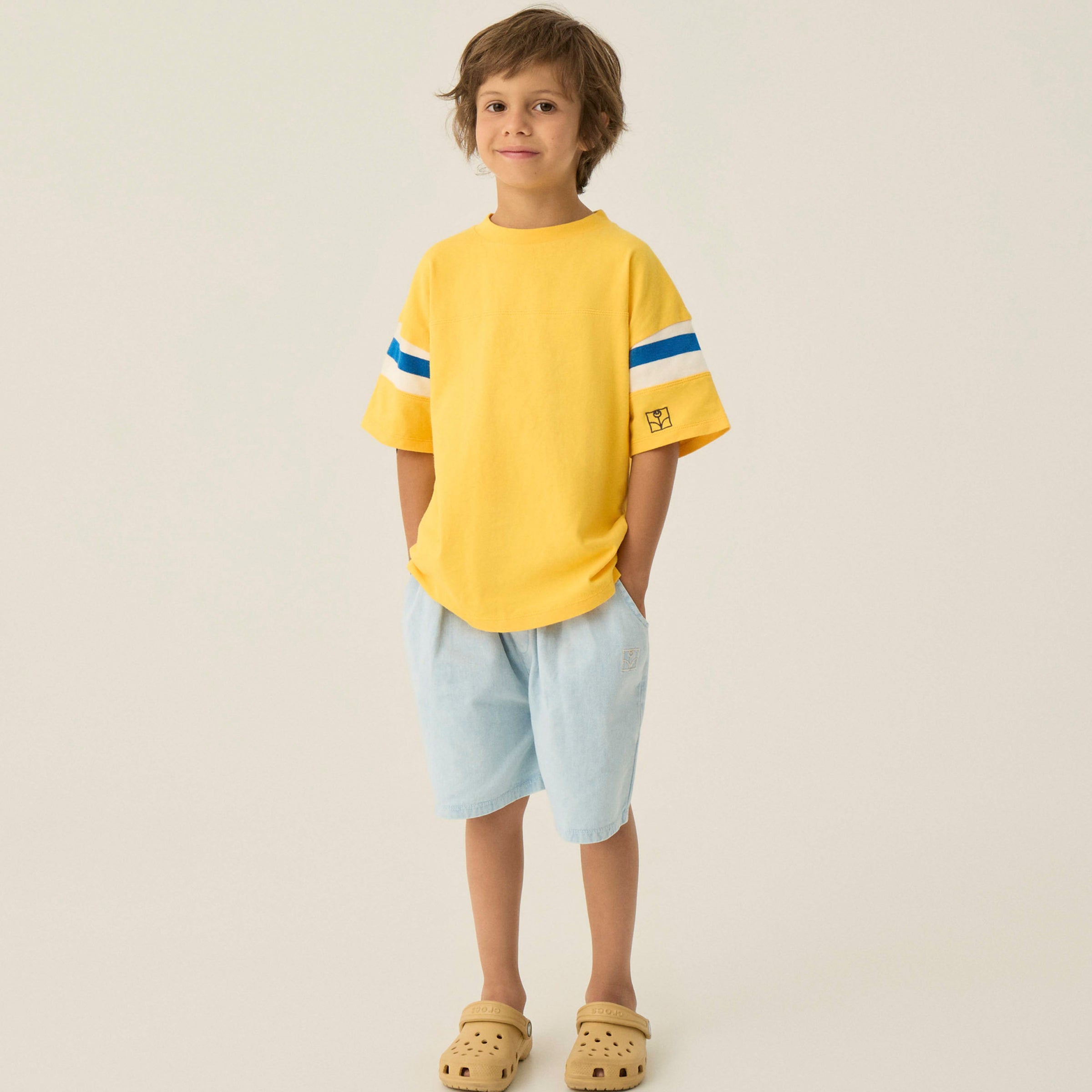 T-Shirt Bicolor Bands Yellow