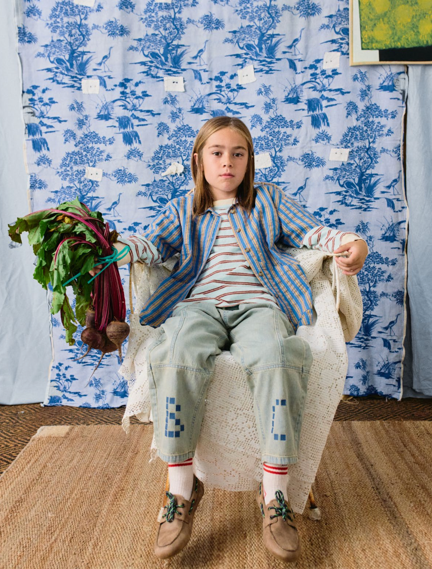 Jeans Square Bobo Choses Bleu de Prusse