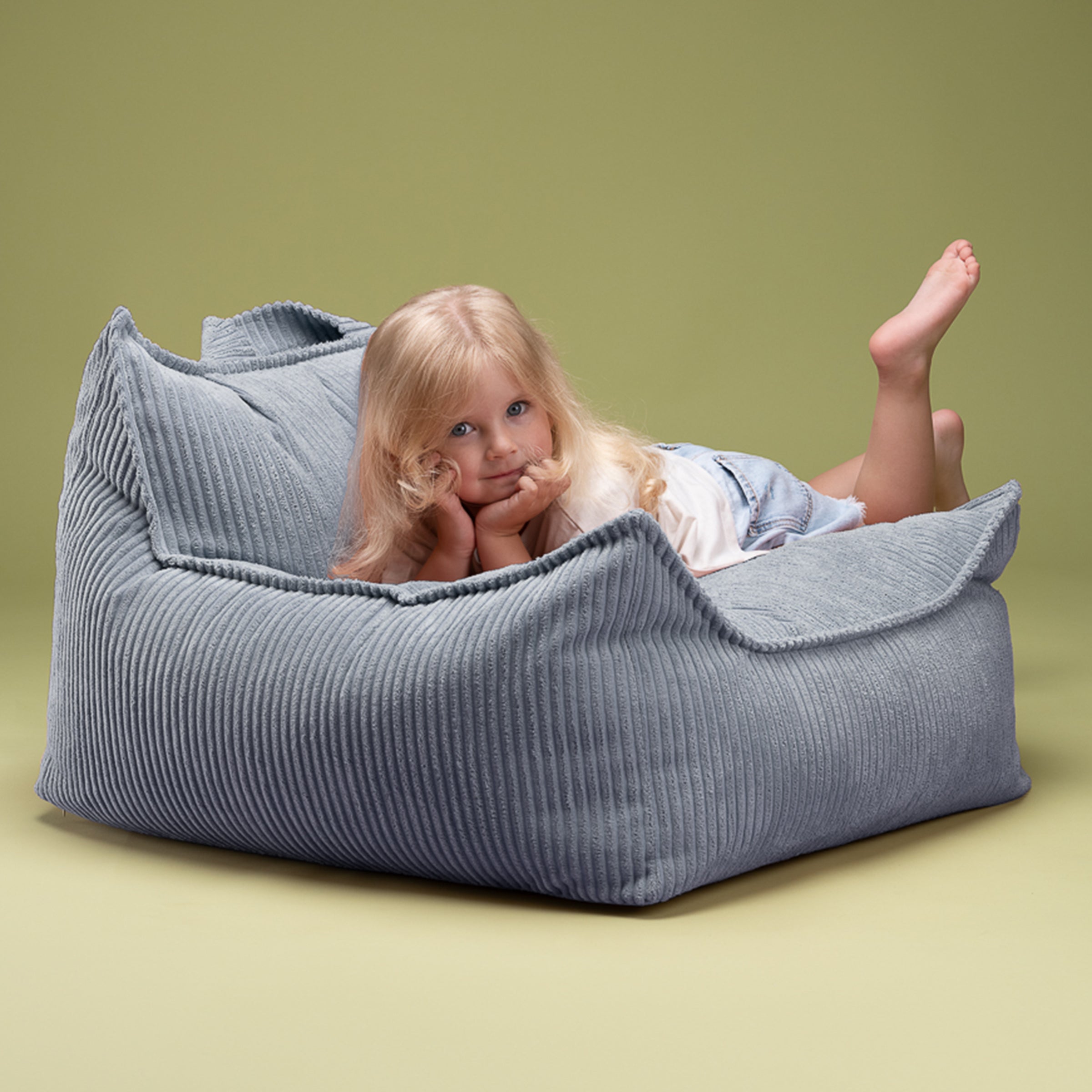 Blueberry Blue Beanbag Chair