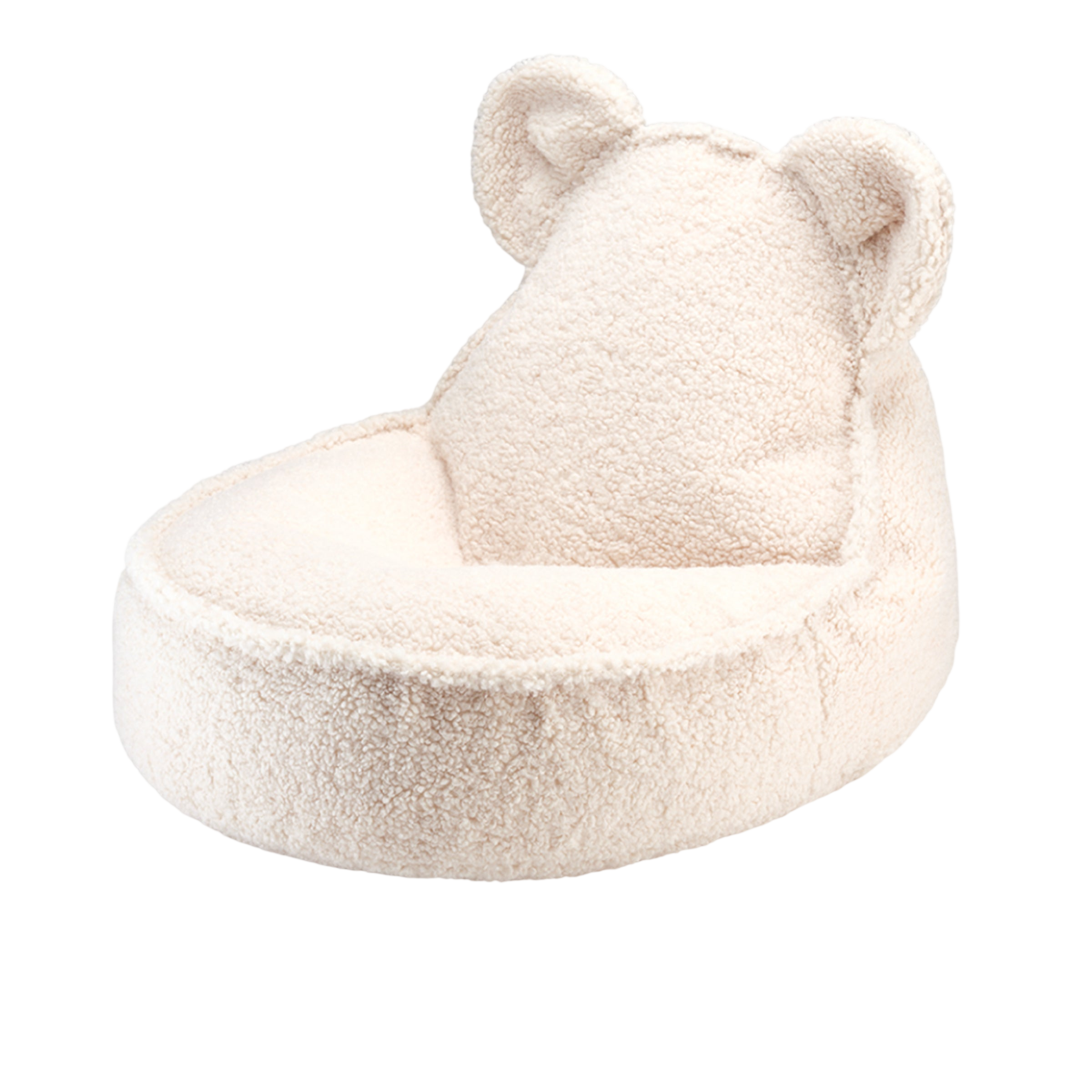 Cream White Beanbag et Ottoman Set