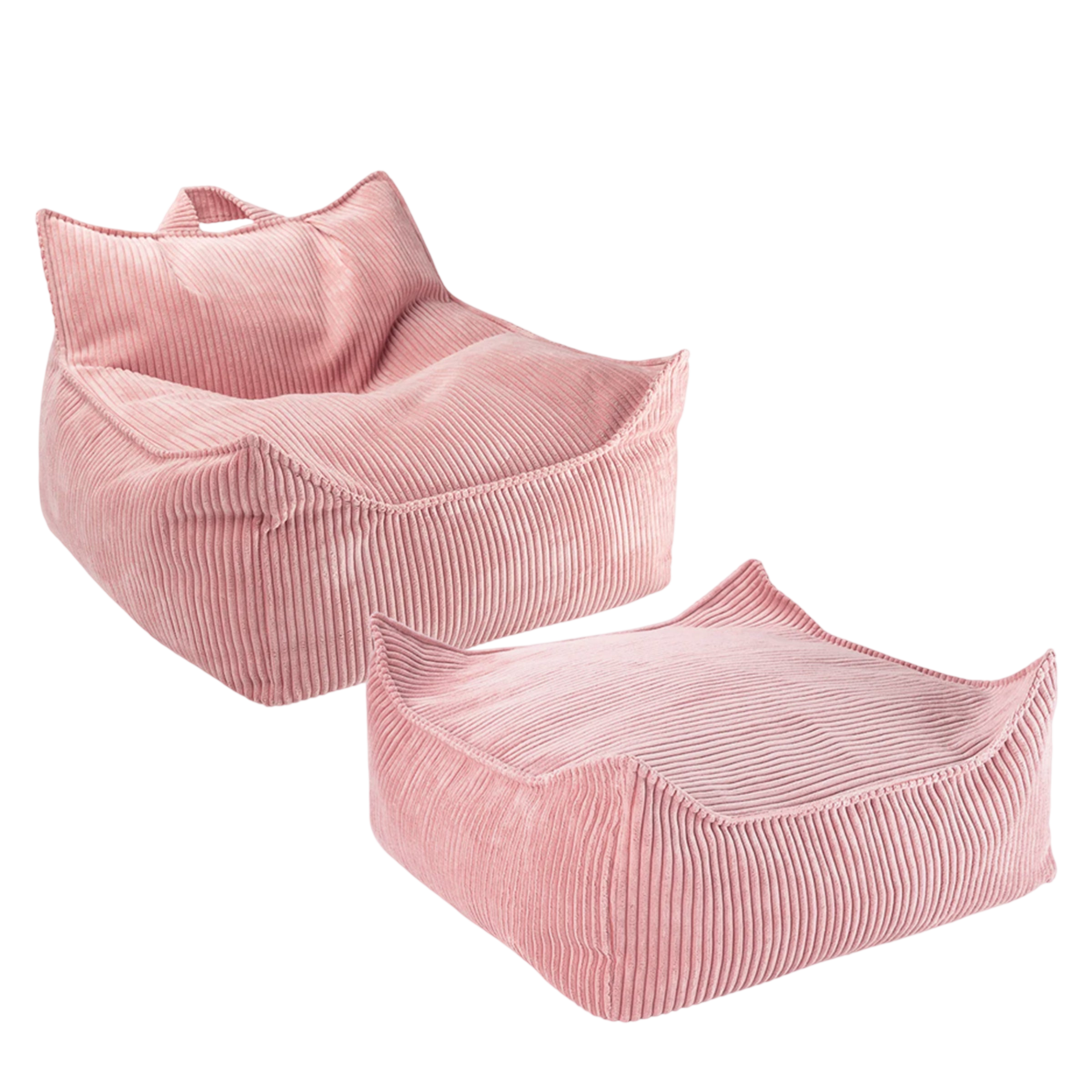Wigiwama Sitzsack und Ottoman Set Pink Mousse