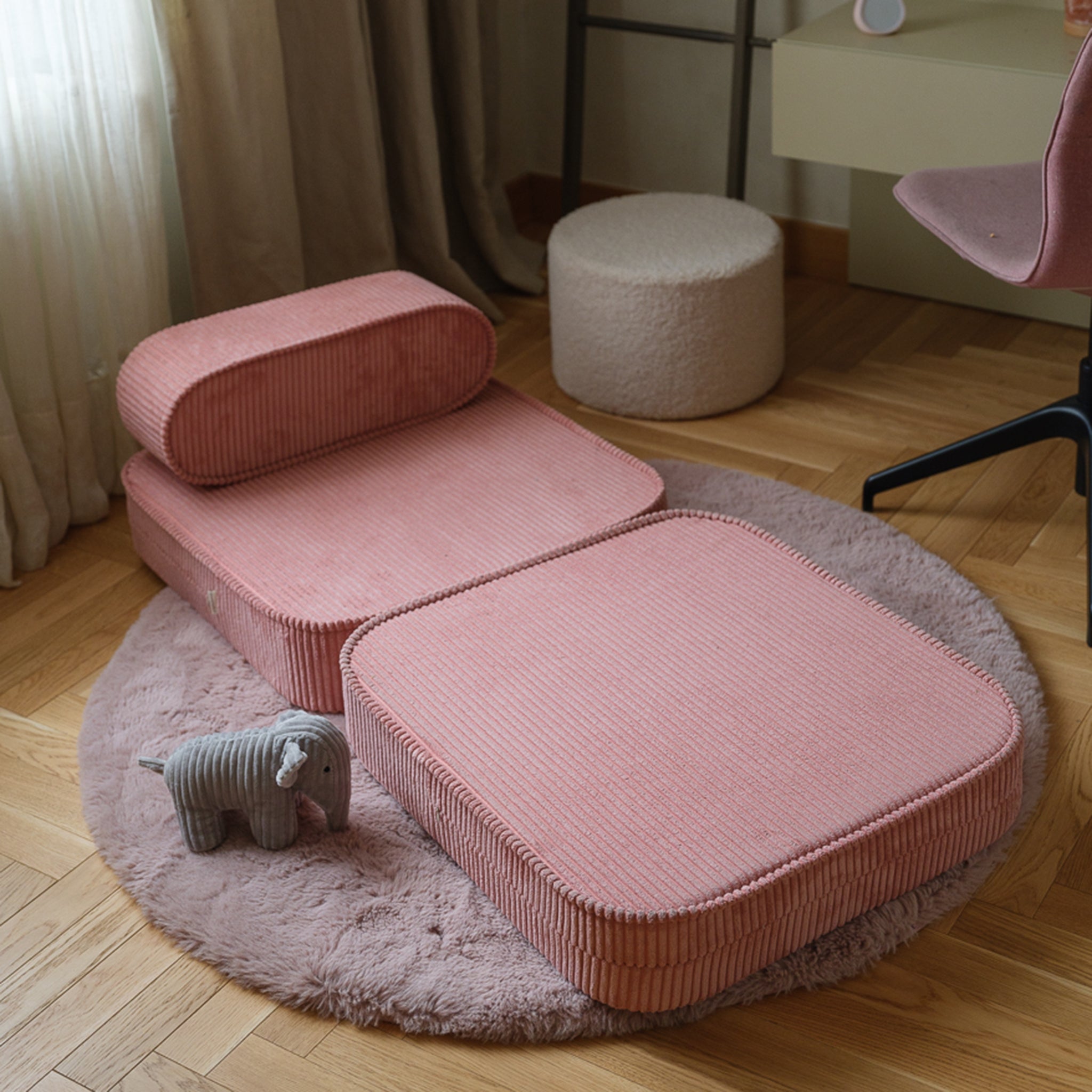 Wigiwama Tête de lit pliante Mousse rose